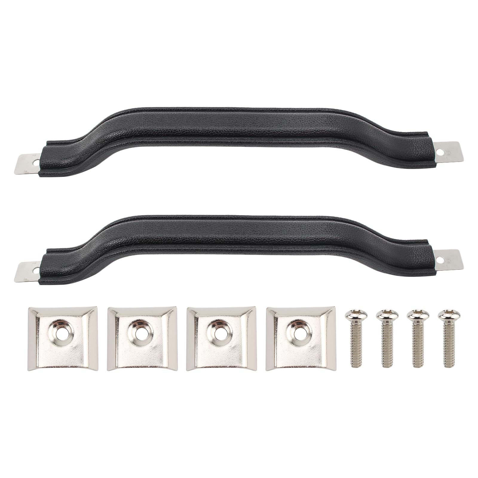 CARBBIA 55009801K Interior Door Handle Pull Strap Kit Black Front Left Driver and Right Passenger Side Compatible with Jeep Wran