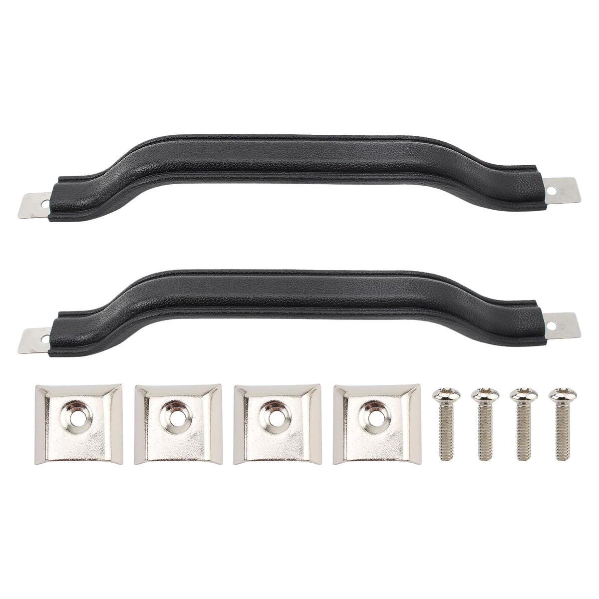 CARBBIA 55009801K Interior Door Handle Pull Strap Kit Black Front Left Driver and Right Passenger Side Compatible with Jeep Wran