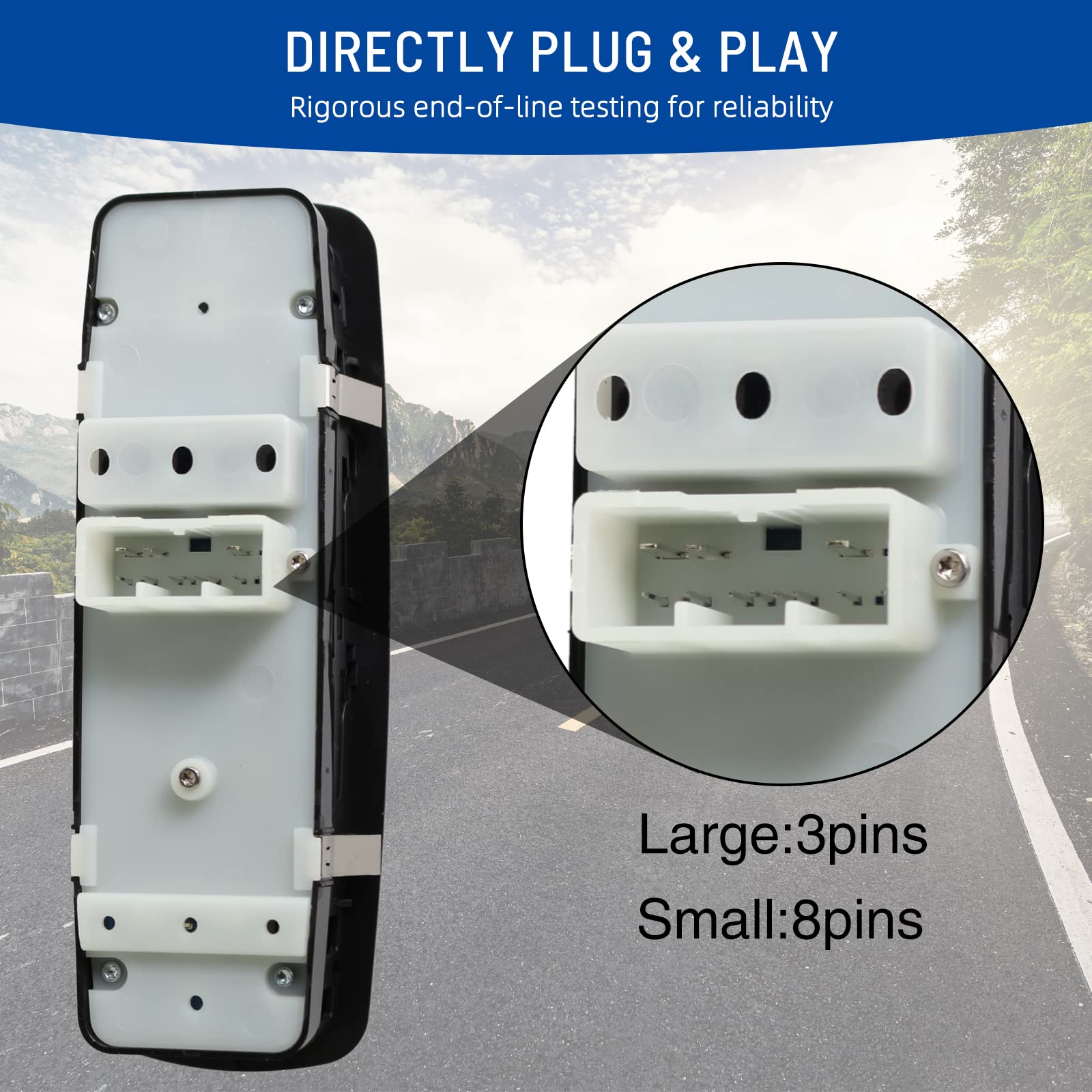 Sherxibo Power Window Master Switch Compatible With 2011-2014 Dodge Durango 2011-2014 Jeep Grand Cherokee Replace For: 68086693Ac 68086693Ad 68086693Ae