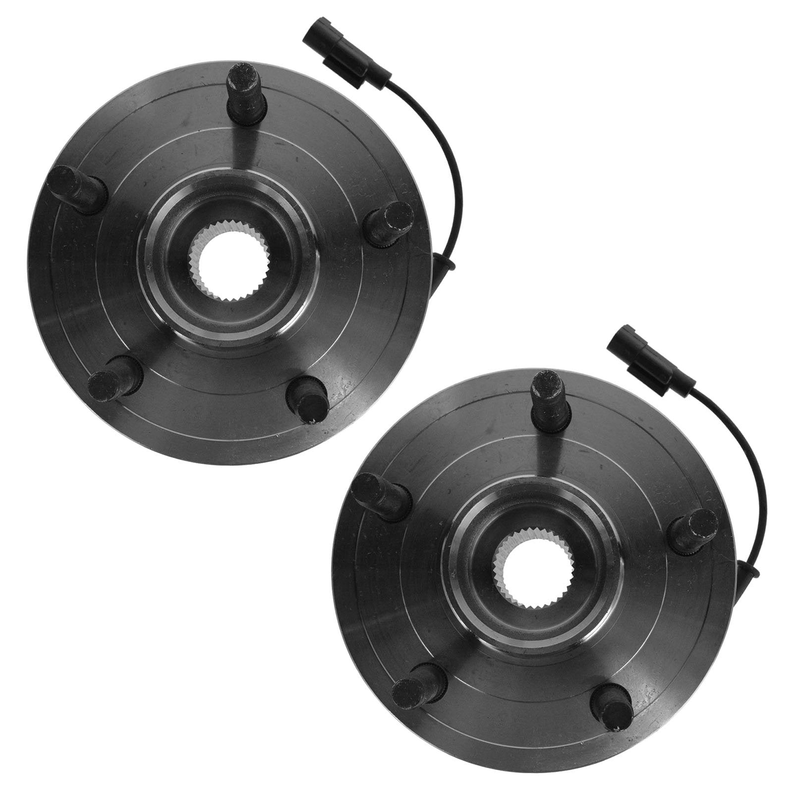 Trq Front Wheel Hub Bearings Assembly Set Compatible With 2009-2010 Dodge Ram 1500 2011 Ram 1500