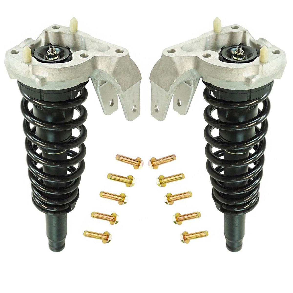 Trq Front Strut & Coil Spring Assembly Set Driver & Passenger Sides Compatible With 08-13 Cadillac Cts