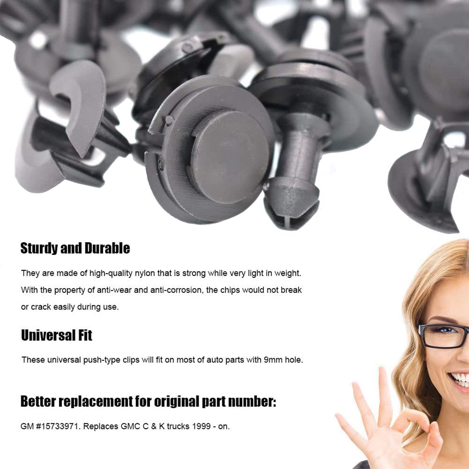 (Pack Of 32) Front Air Deflector Retainer Clip & Grommets - Front Air Dam And Front Lower Bumper Clips For Gmc Sierra Chevrolet