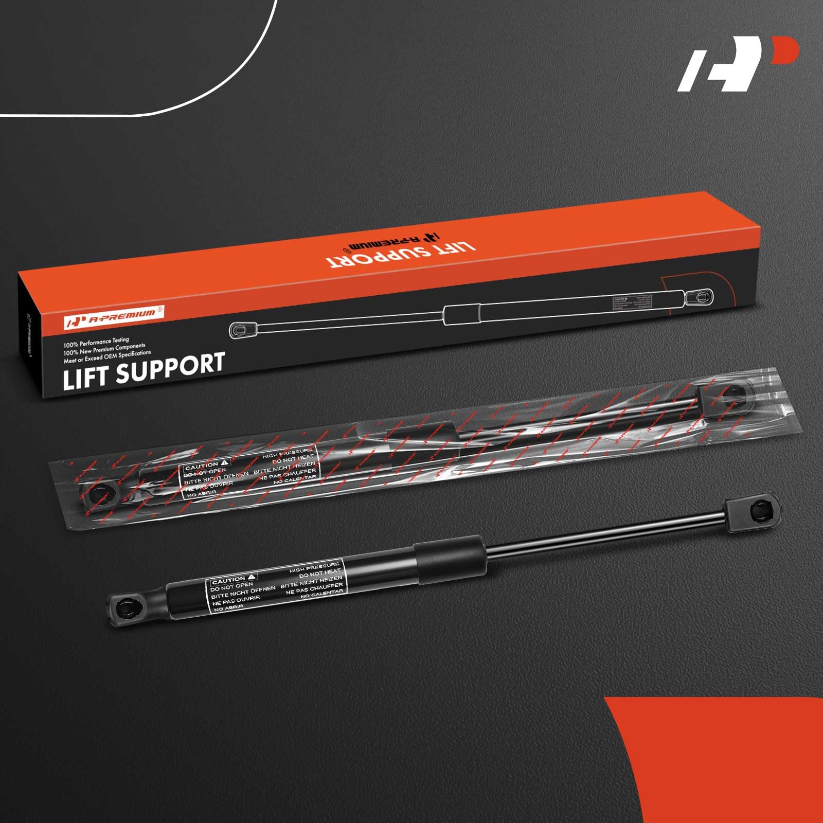 A-Premium Front Hood Lift Supports Struts Shocks Compatible With Select Chevrolet Models - Corvette 2014 2015 2016 2017 - Replac