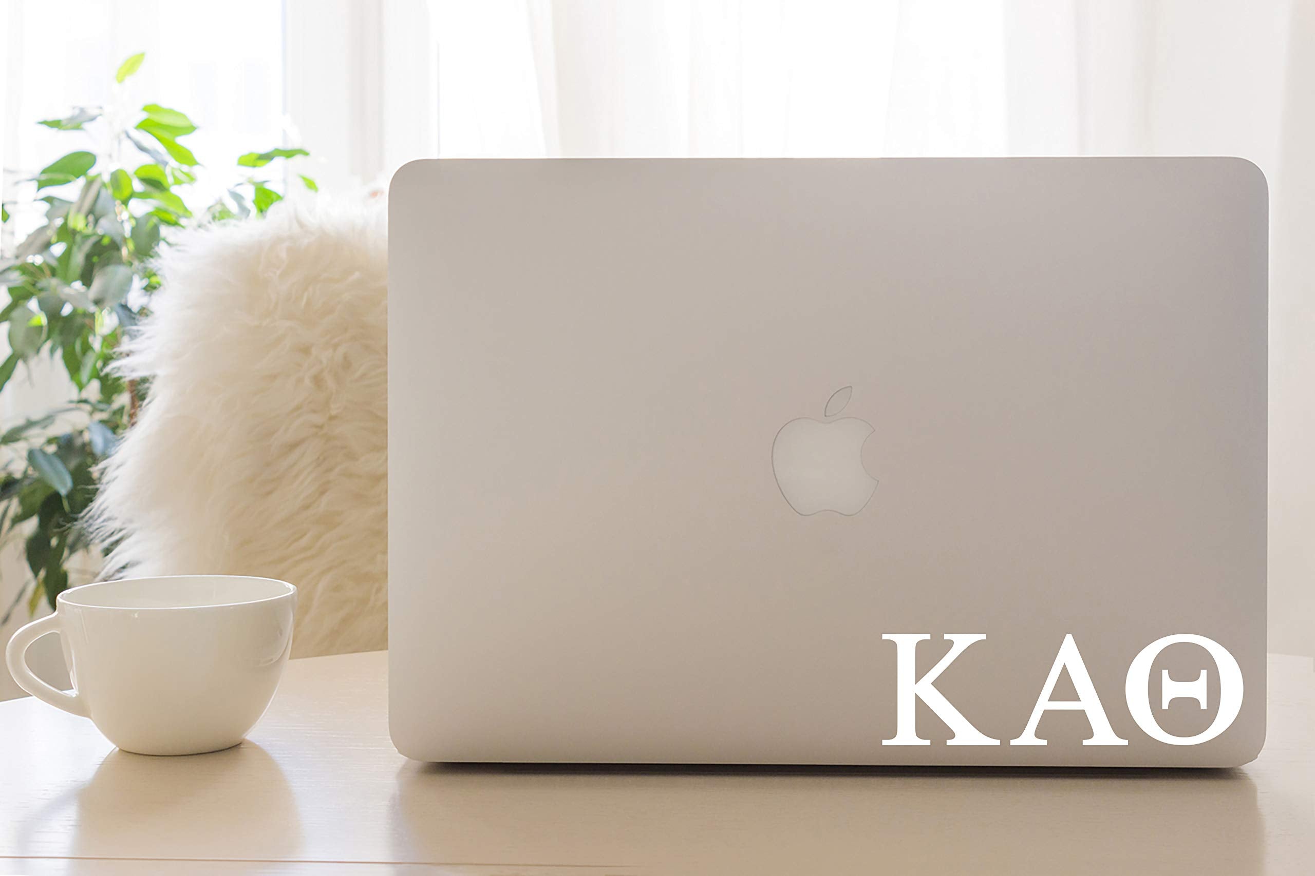 Pro-Graphx Kappa Alpha Theta Greek Sorority Sticker Decal, 2.5 Inches Tall, White