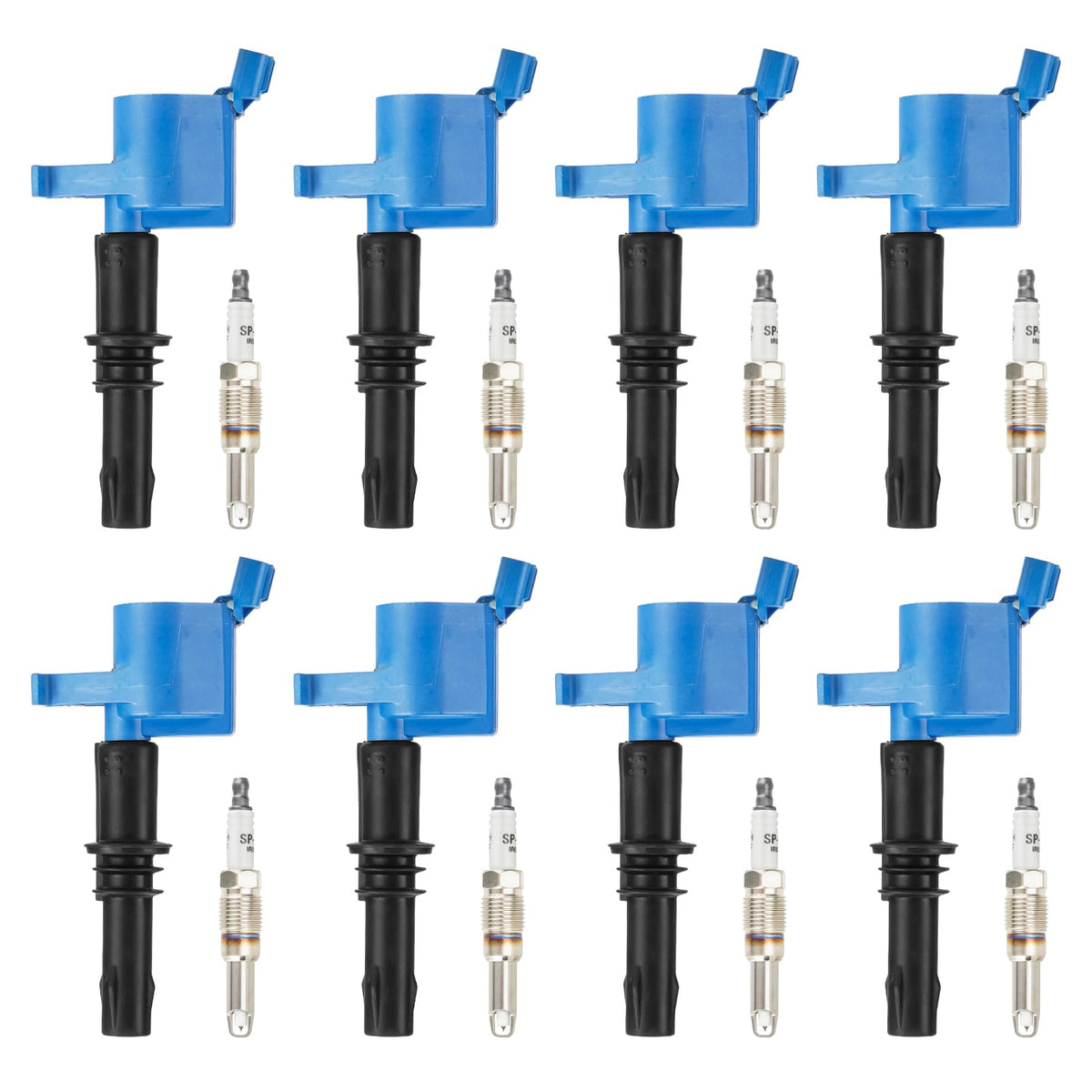 Ignition Coil Pack + Iridium Spark Plugs for Ford Expedition F150 F250 F350 Lincoln Mark LT Navigator 2004 2005 2006 2007 2008, 