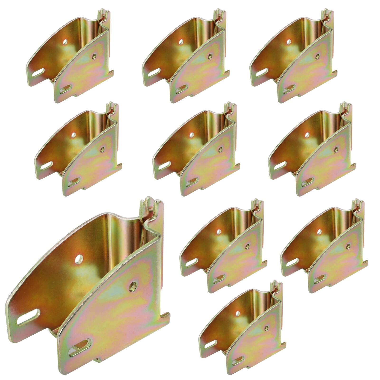 Eapele E-Track Wood Beam End Socket Accessories, Zinc-Coated Steel, Fit With 2X4 2X6, Add Removable Load Lock Bars To E-Track Cargo Area (10Pcs)