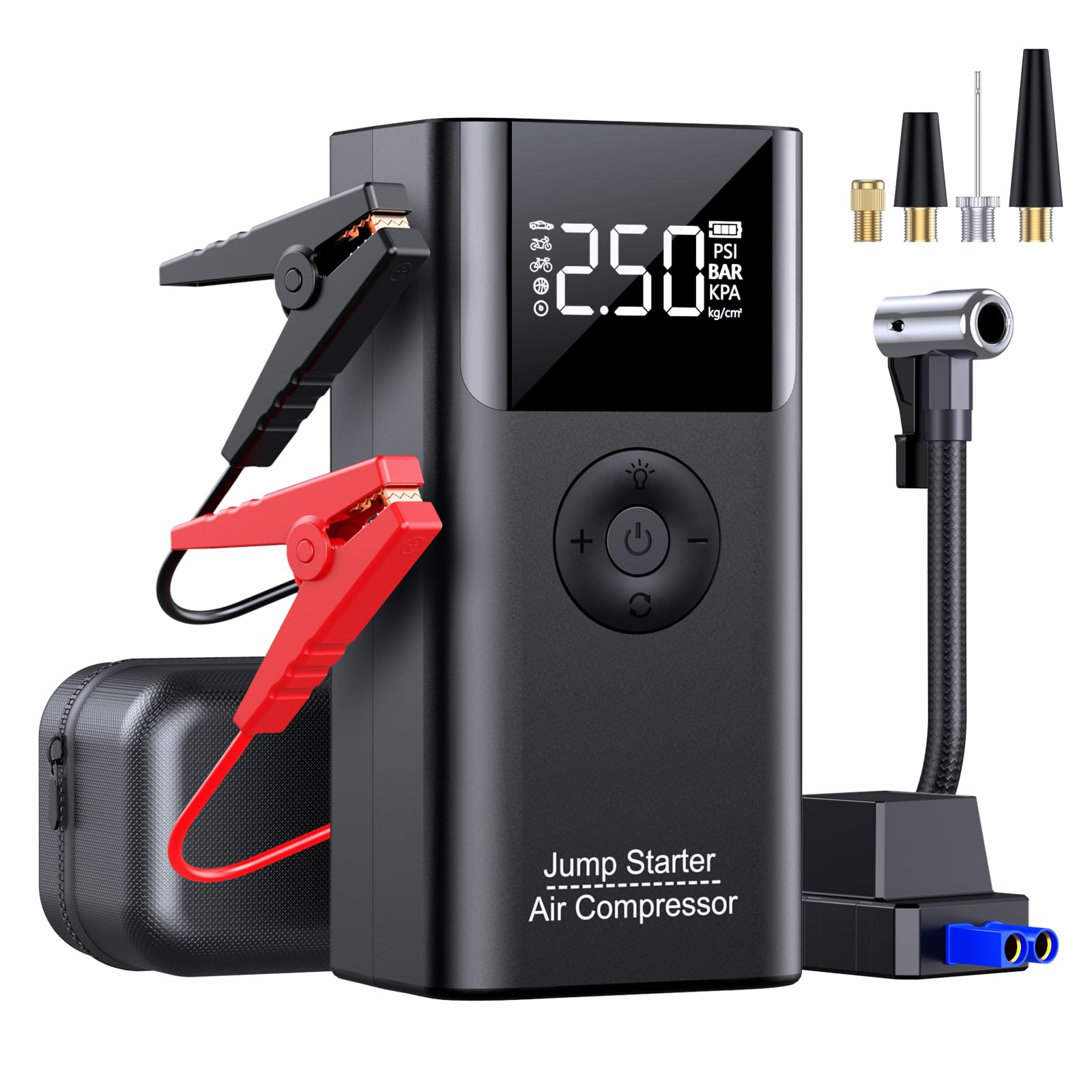 Jump Starter with Air Compressor, LERTIN 3500A 150PSI Portable Car Battery Jump Starter Pack, for Up to 9.0 Gas/8.0L Diesel Engi