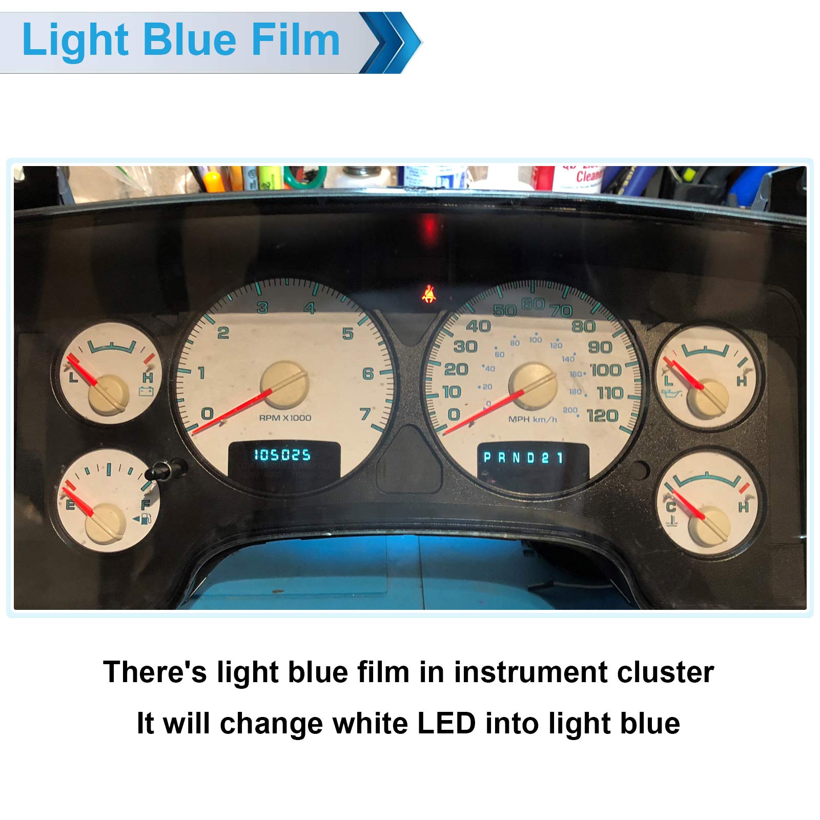 Mbuydiy White Led Lights Bulbs For Instrument Gauge Cluster Panel Speedometer Compatible With 2002-2006 Dodge Ram 1500 2500 3500 Pickup Truck