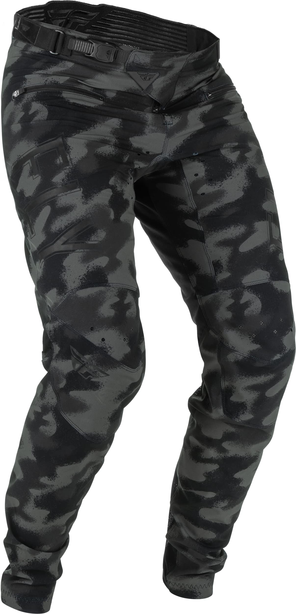 Fly Racing 2022 Youth Radium S.E. Tactic Bicycle Pants (Black/Grey Camo, 24)