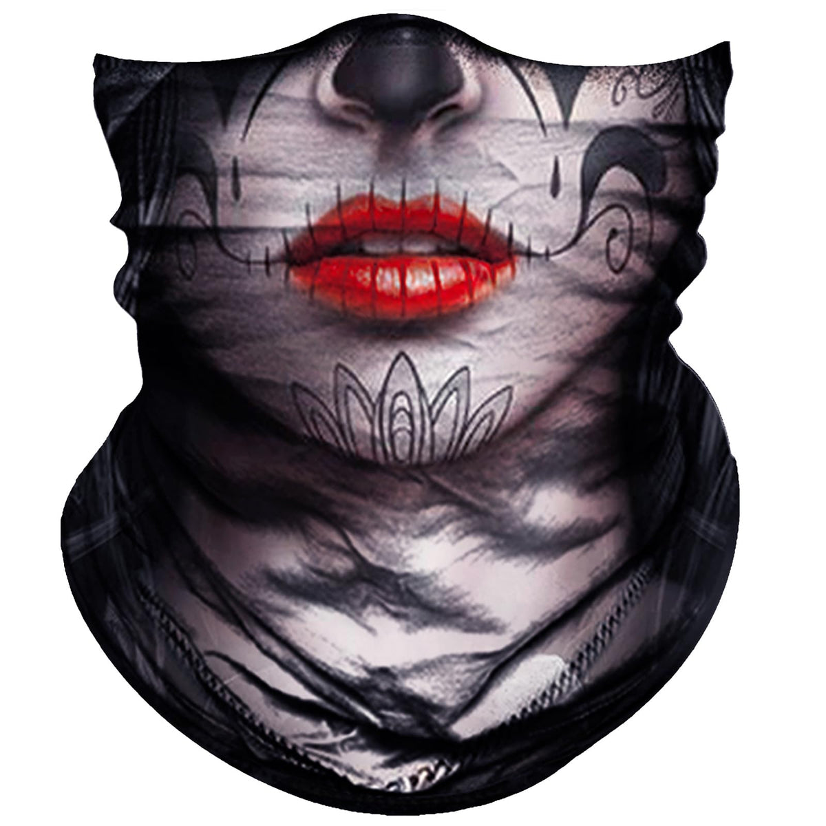 Obacle Skull Face Mask Half For Dust Wind Sun Protection Seamless 3D Tube Mask Bandana For Men Women Durable Thin Breathable Ske