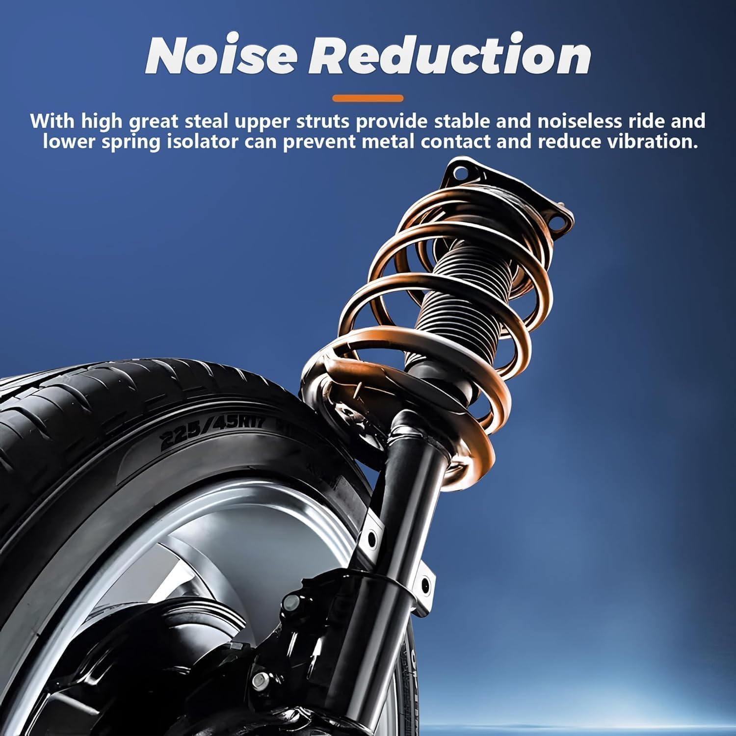 KUIPERAUTO 2PCS Rear Left and Right Struts Shocks Assembly Compatible for 08-12 Buick Enclave / 09-17 Chevy Traverse / 07-11 GMC