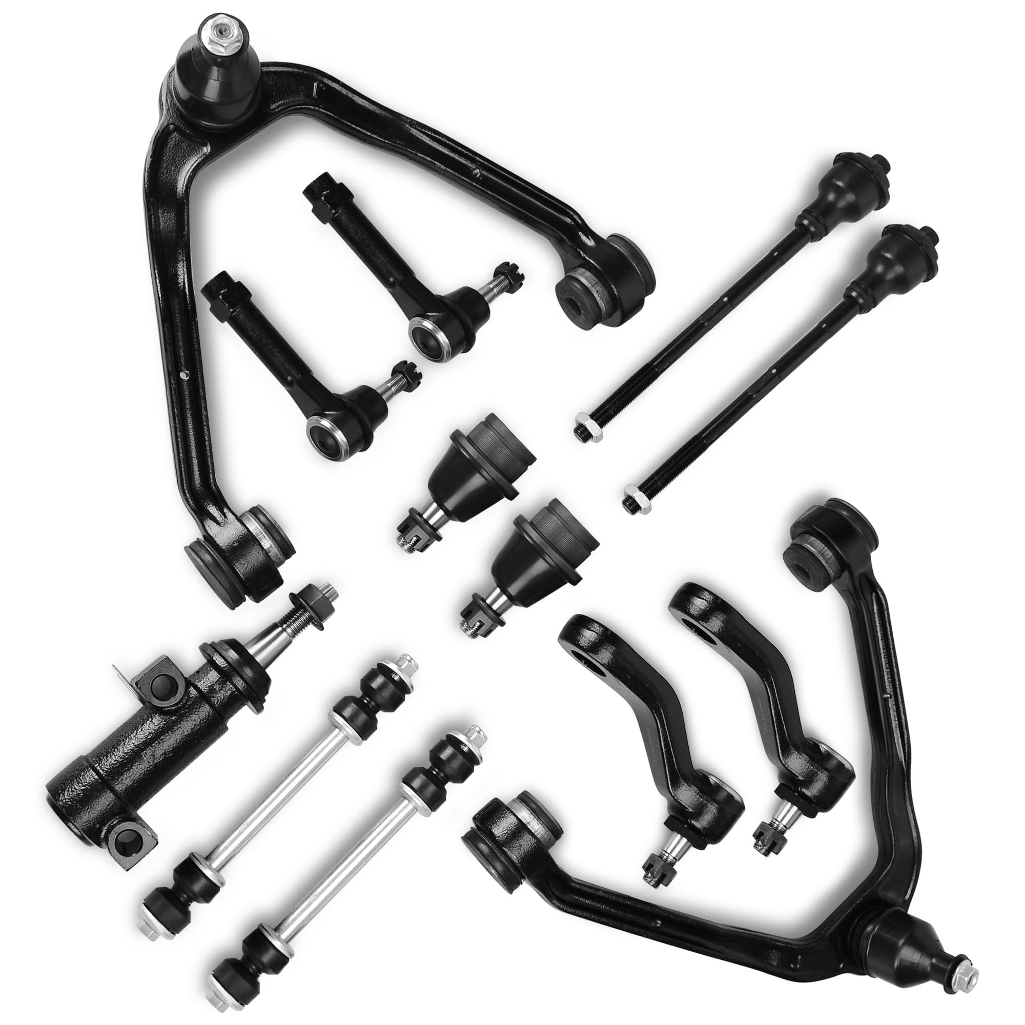 Yitamotor 13 Piece Front Suspension Kit Compatible With 2002-2006 Cadillac Escalade, 1999-2007 Chevy Tahoe/Suburban/Silverado/Av