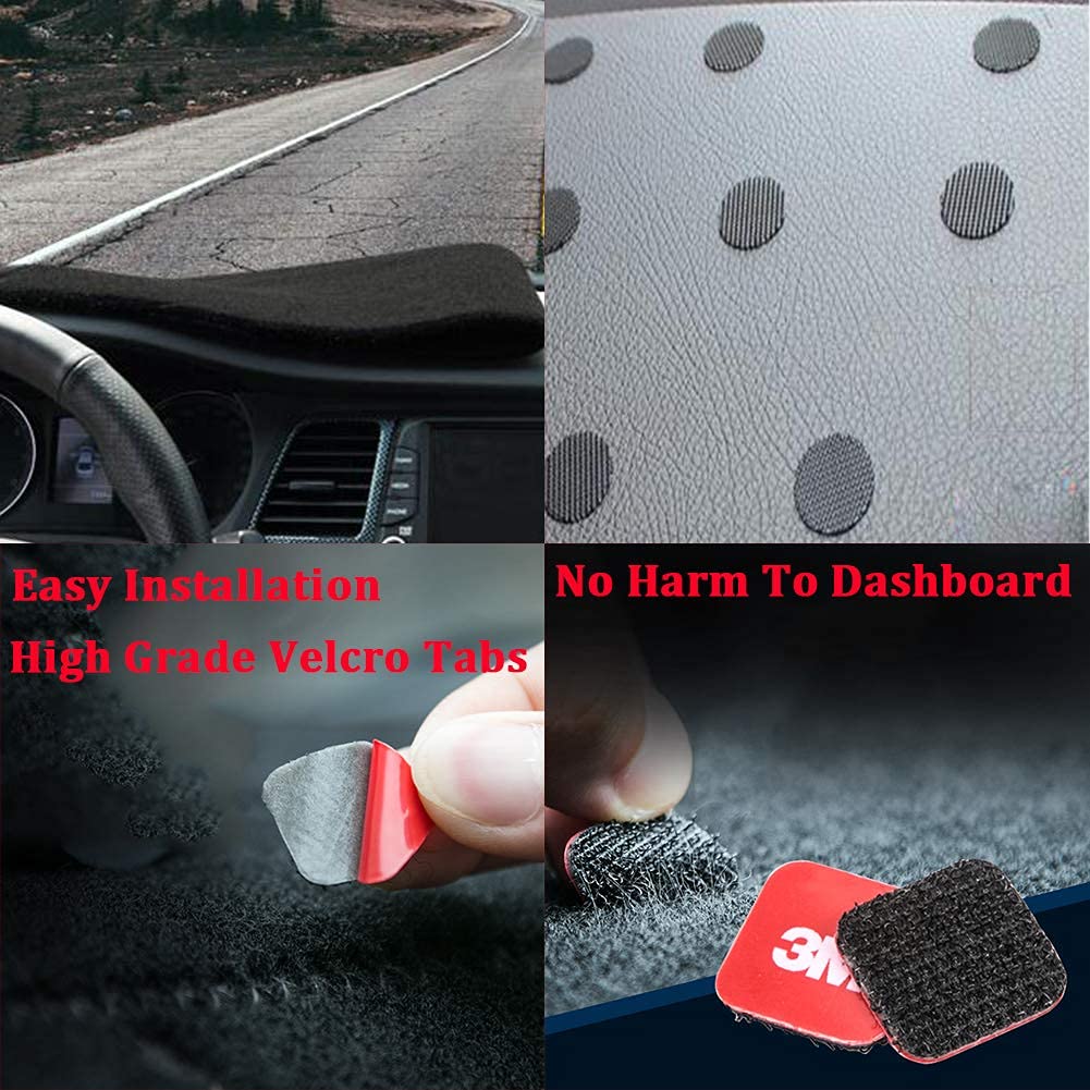 HanLanKa Dashboard Cover Dash Cover Mat Pad Compatible with Dodge Ram 1500 2500 3500 1998 1999 2000 2001 (Ram 98-01, Black)