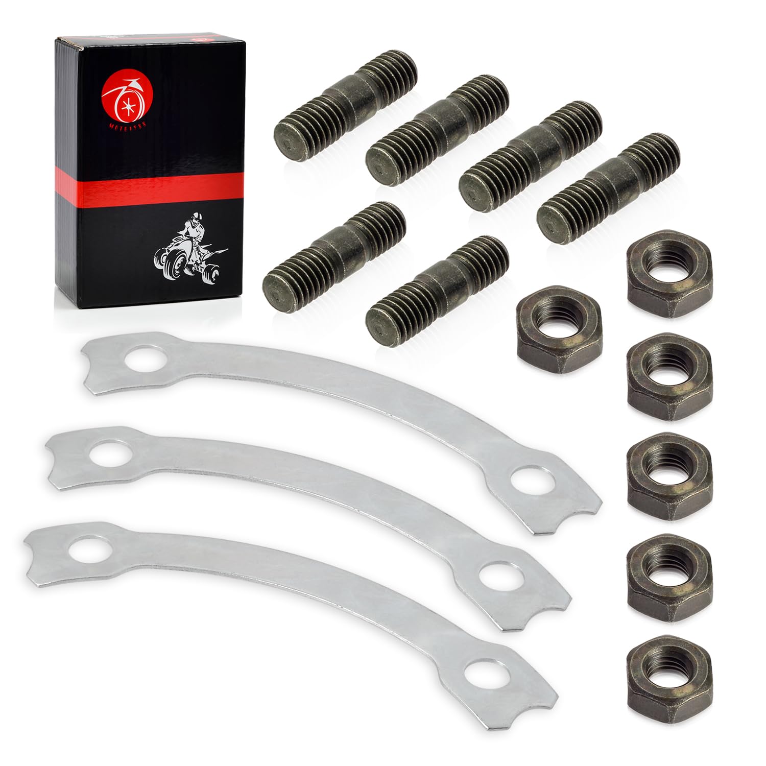 Sprocket Hub Locking Stud Nut Washer Kit For Yamaha Blaster 200 Banshee Warrior 350 Raptor 660R Breeze 125 Ytz250 It250 It400 It425 It500 Xt500 Sr400 Sr500 Yz465