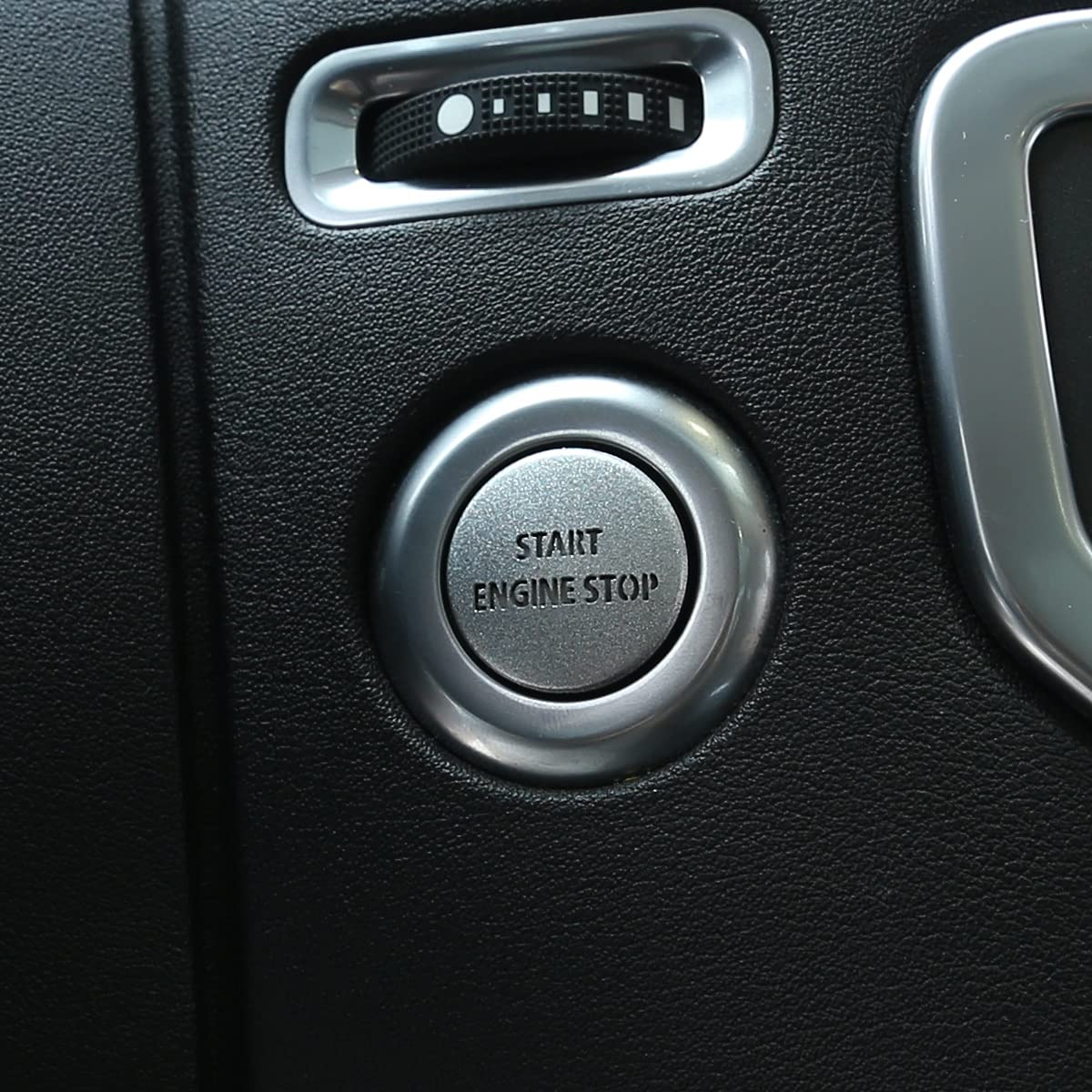 Llkuang Silver Engine Start Stop Push Button Switch Sticker Cover For Lr4 Discovery 4 & Land Rover Range Rover Sport 2010-2013 Aluminum Alloy Car Accessory