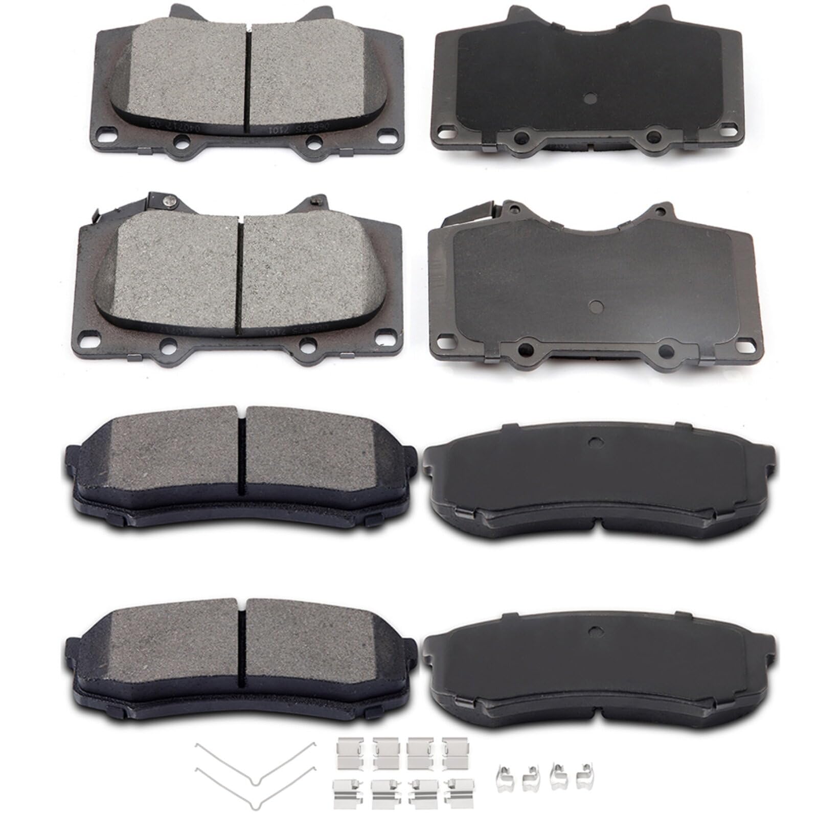 Eccpp D976-7877 D606-7487 Front Ceramic & Rear Semi Metallic Disc Brake Pad Set Fit For Lexus Gx460 2010-2019,For Lexus Gx470 20