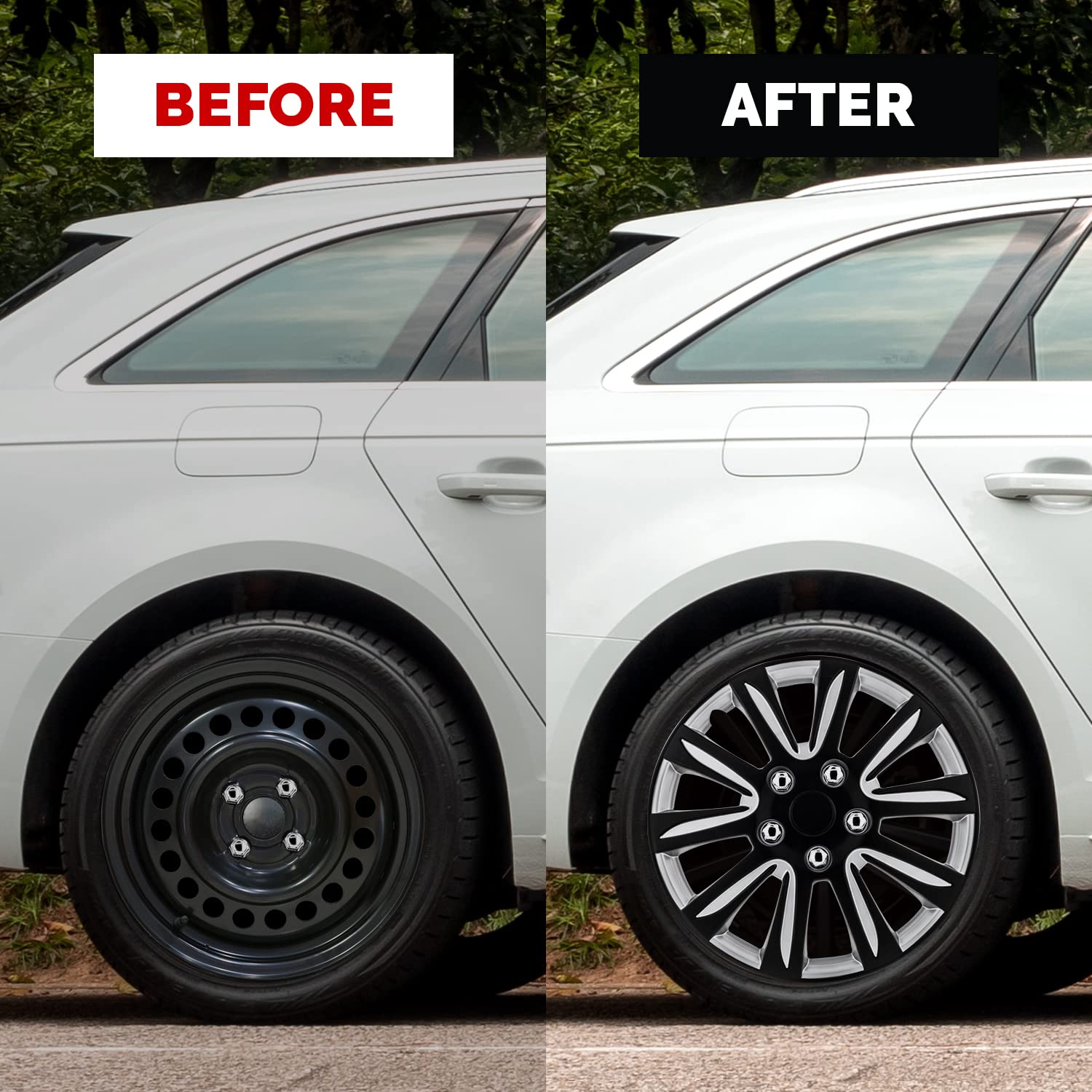 Pilot Wh546-16B-Bs Universal Fit Premier Toyota Camry Style Black 16 Inch Wheel Covers - Set Of 4