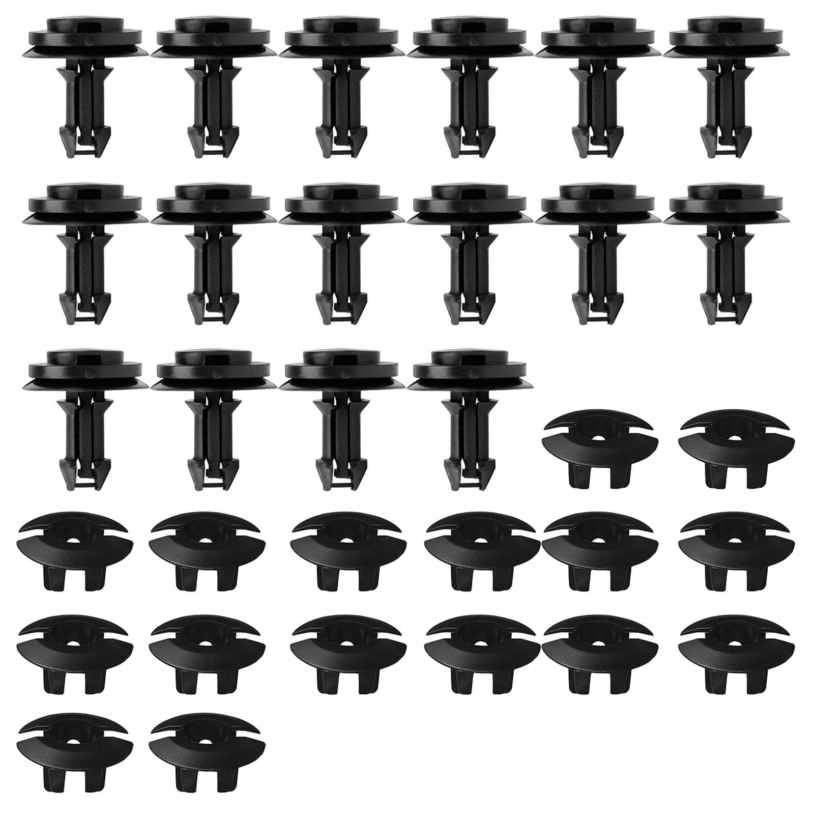 (Pack Of 32) Front Air Deflector Retainer Clip & Grommets - Front Air Dam And Front Lower Bumper Clips For Gmc Sierra Chevrolet