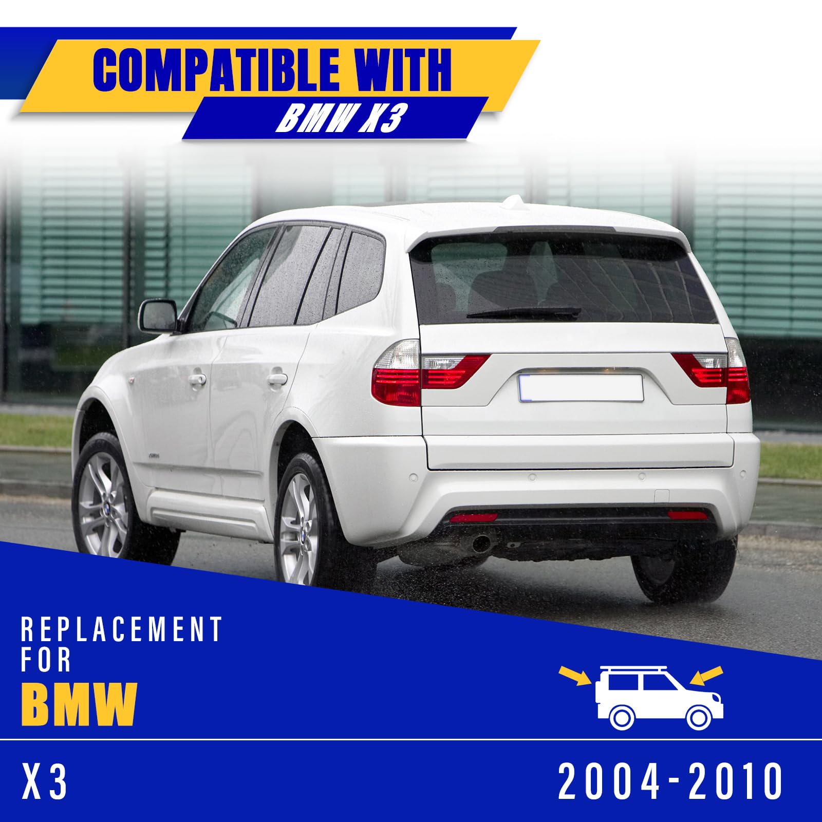 3 Wipers Replacement For Bmw X3 2004-2010, Windshield Wiper Blades Original Equipment Replacement - 22''/20''/14'' (Set Of 3) U/