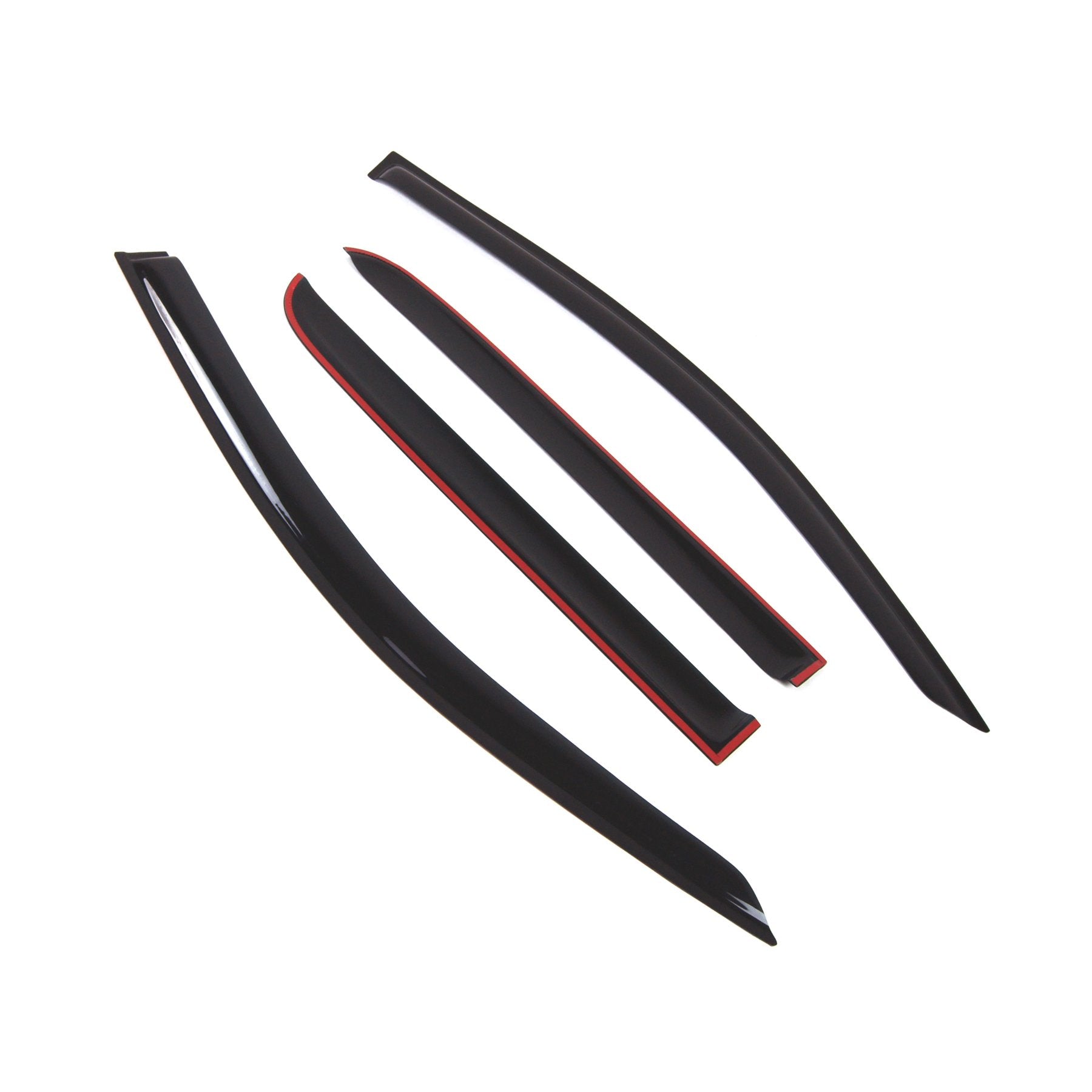 Tuningpros Outside Mount Window Vent Visors Rain Guards Compatible With Chevy Colorado Crew Cab 2013-2016 | Side Window Wind Def