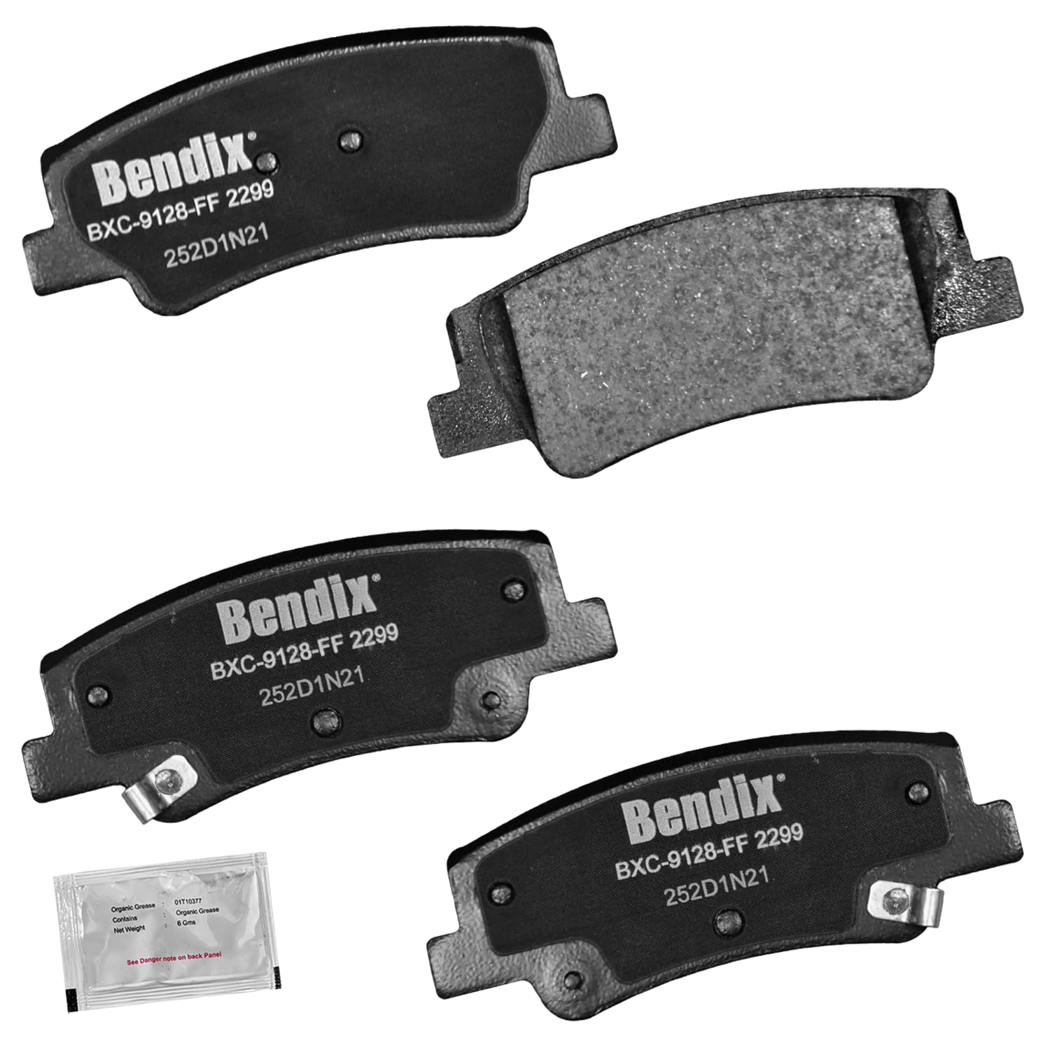 Bendix Priority1 Cfc2299 Ceramic Rear Brake Pads For Hyundai Sonata 2024-2020, Tucson 2024-2022, Kia K5 2023-2021