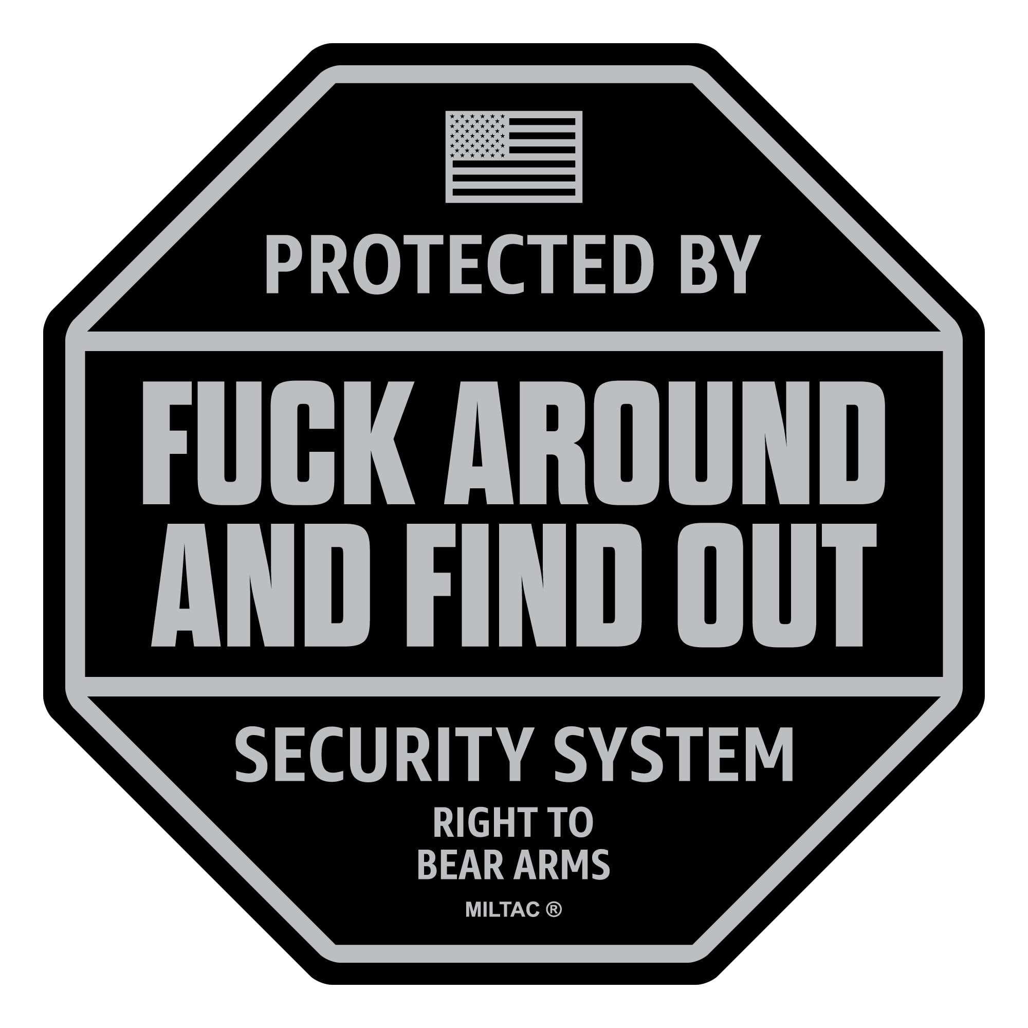 FAFO Magnet - FAFO Security Sign Warning | Protected by Fuck Around and Find Out Sign for Truck, Window | Funny Car Magnets, Sec