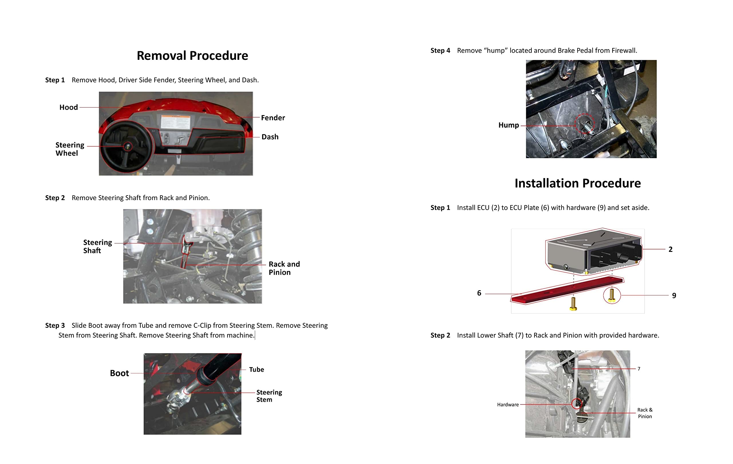Rugged Front Electric Power Steering Kit For Honda Pioneer 700, A Bolt-On System, Steers Easily & Gets Rid Of Wheel Jerk/Bump Steer When Navigating Rough Terrains (See Fitment Details In Description)