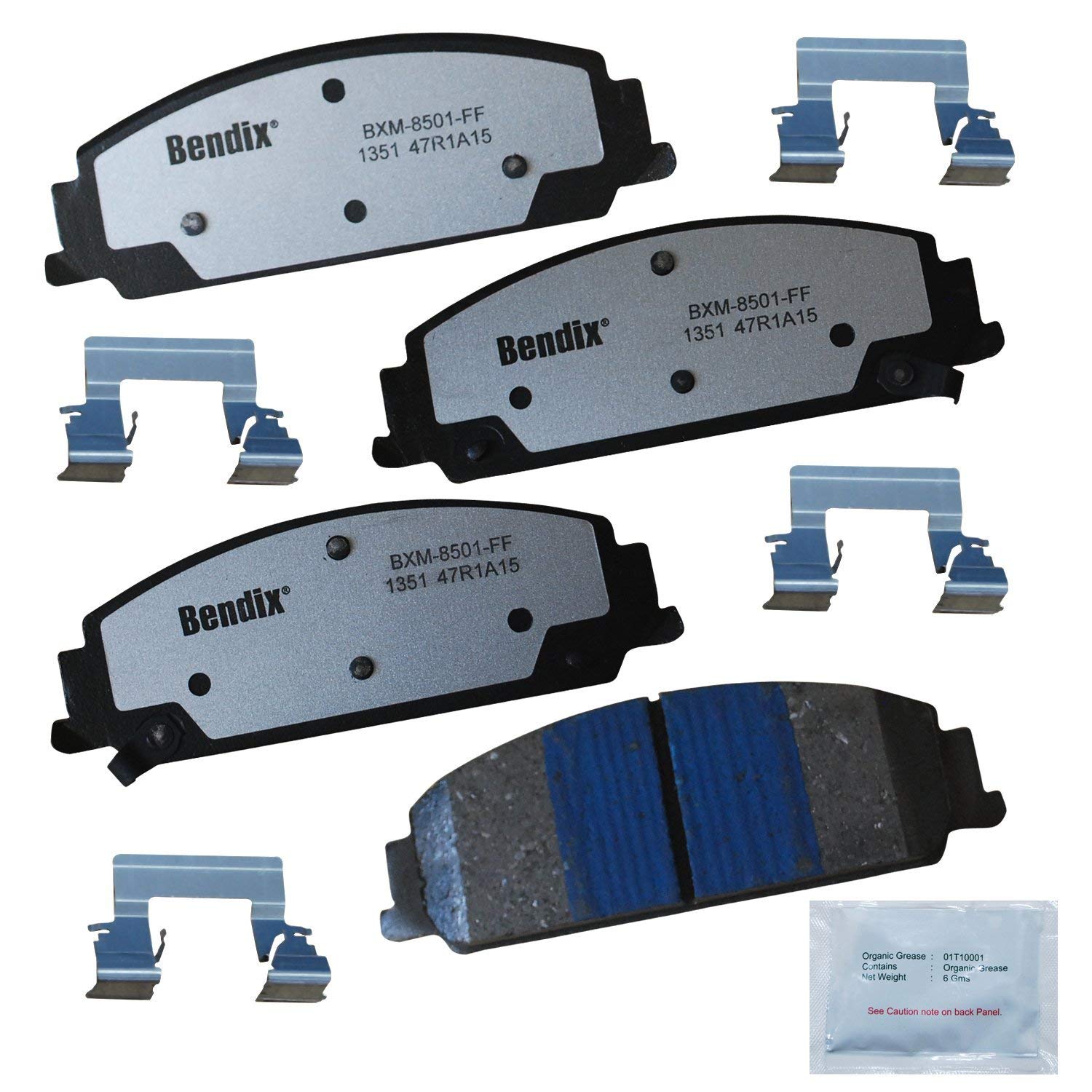 Bendix Fleet Metlok Pbd1351 Semi-Metallic Front Brake Pads For Chevrolet Caprice 2012, Pontiac G8 2009-2008