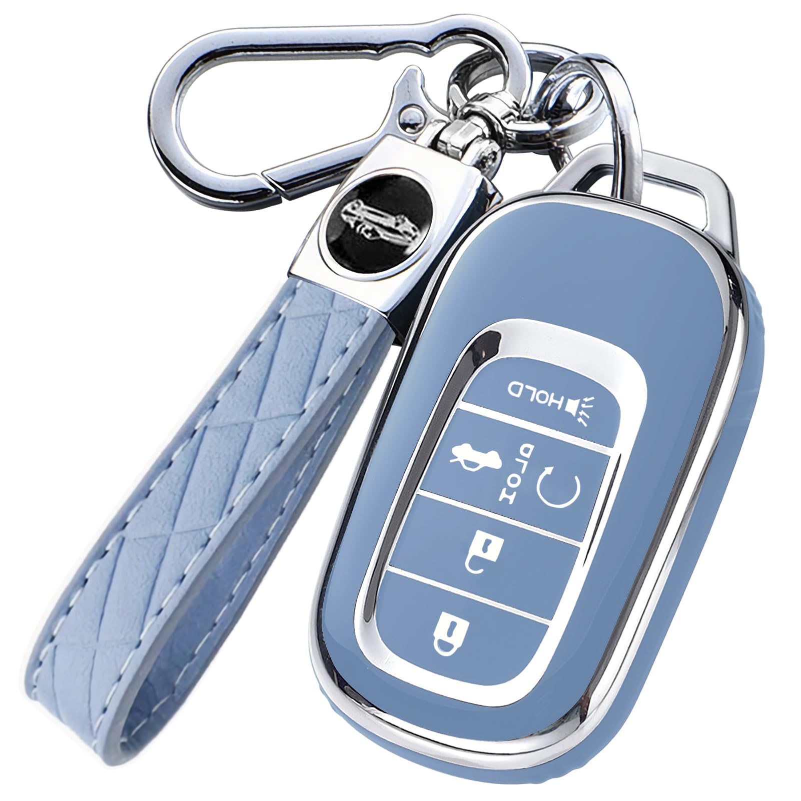 Montague Key Fob Cover For Honda With Keychain, Premium Tpu Key Case Shell For 2024 2023 2022 Honda Accord, Civic, Hr-V, Cr-V, P