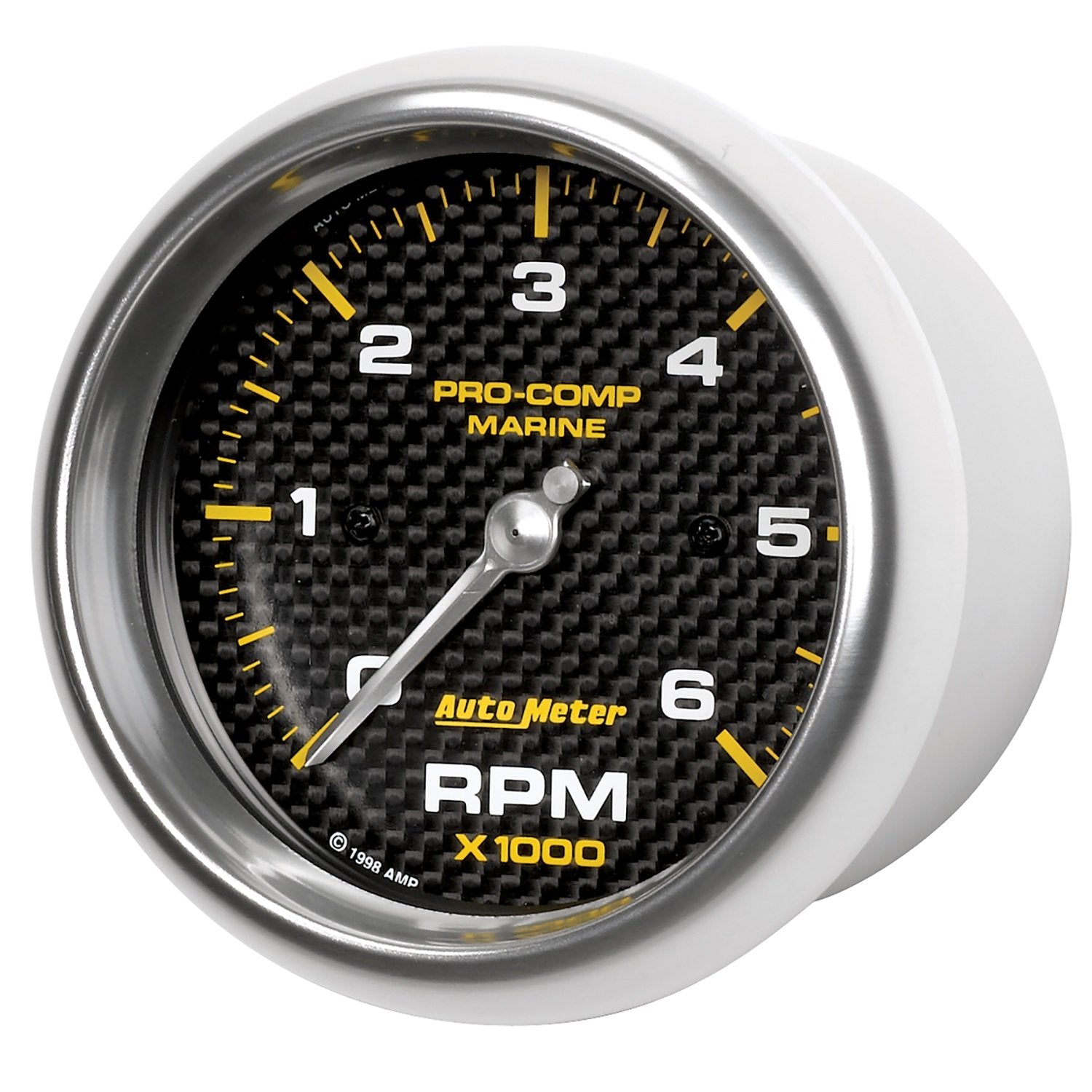 Auto Meter 200752-40 Gauge, Tachometer, 3 3/8'', 6K RPM, Marine Carbon Fiber