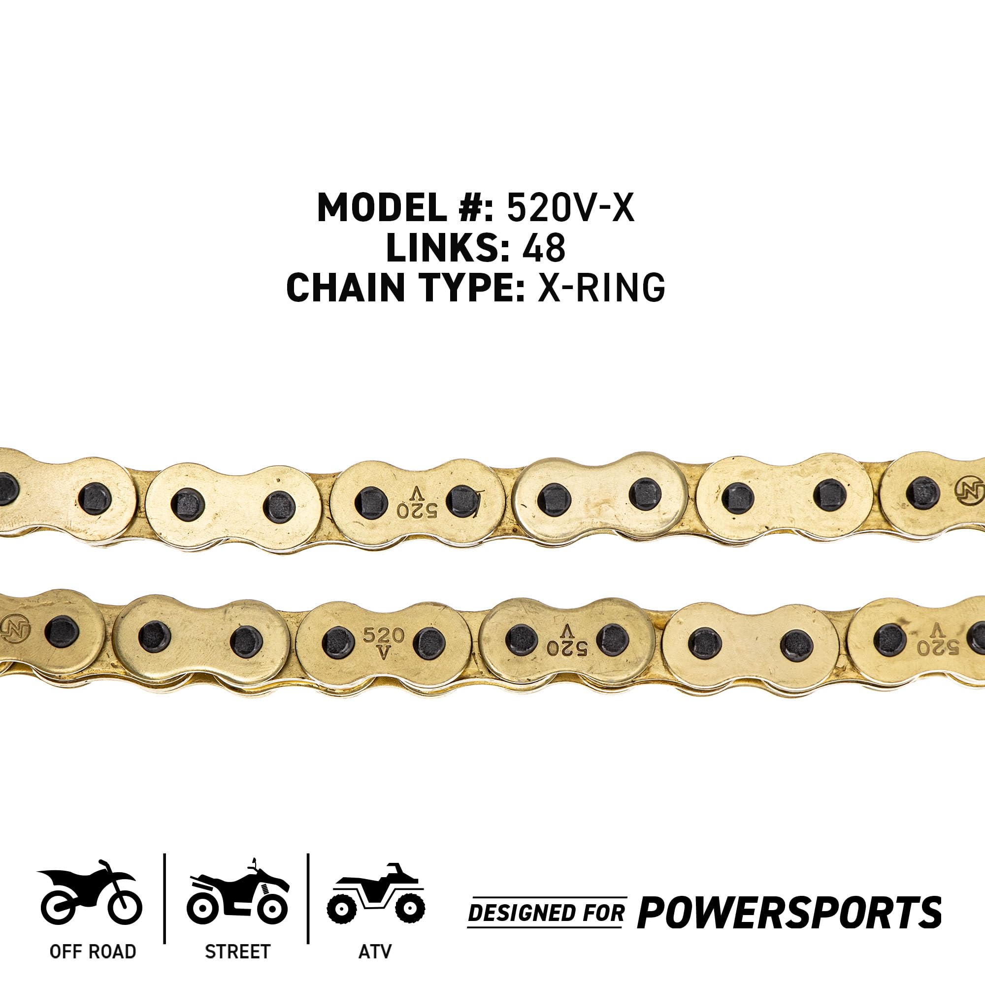 Niche Gold 520 X-Ring Chain 48 Links With Connecting Master Link