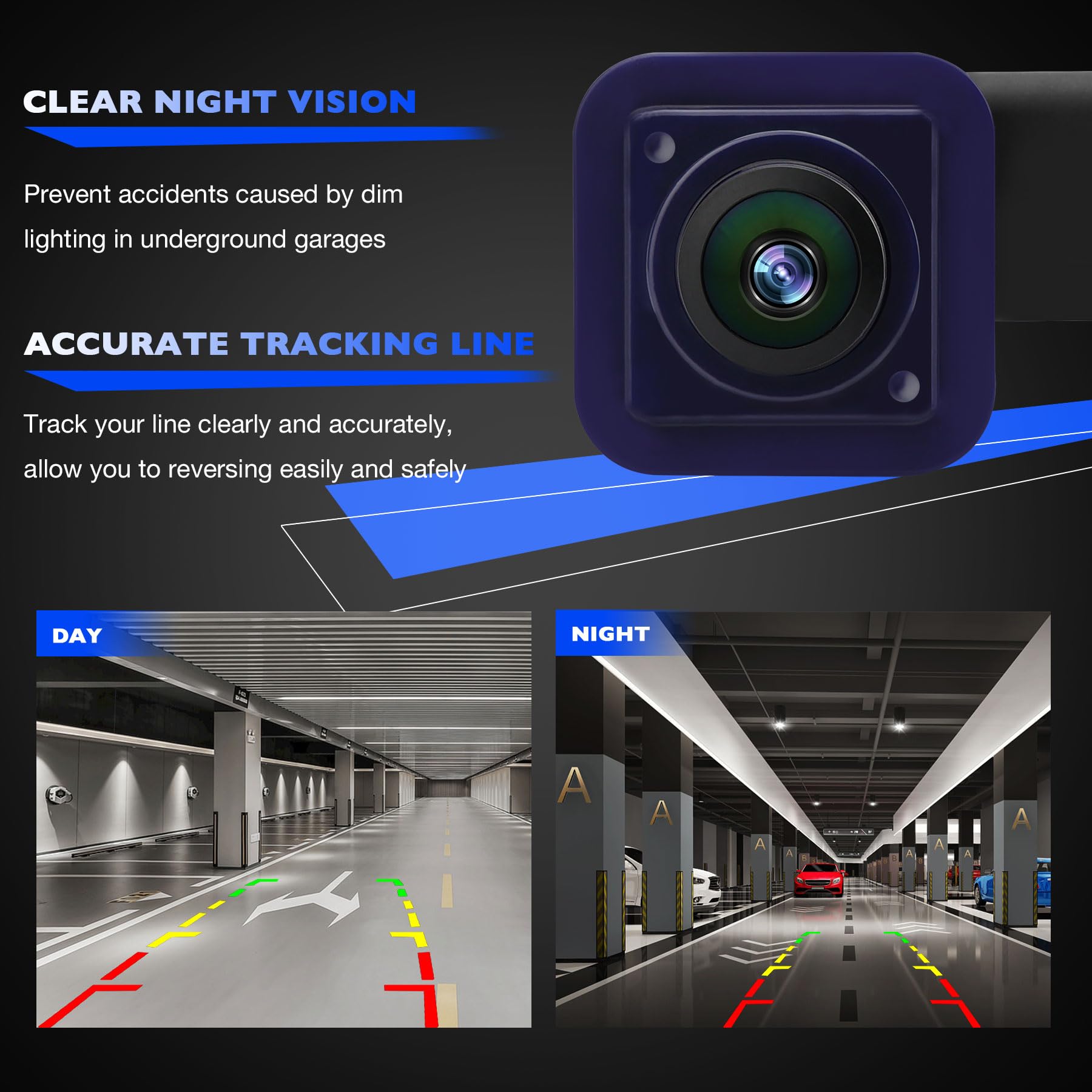 Rear View Backup Camera, Compatible With 2015-2016 Ford F250 F350 F450 F550 Super Duty 6.2L 6.7L V8, Hd Color Night Vision Wide-