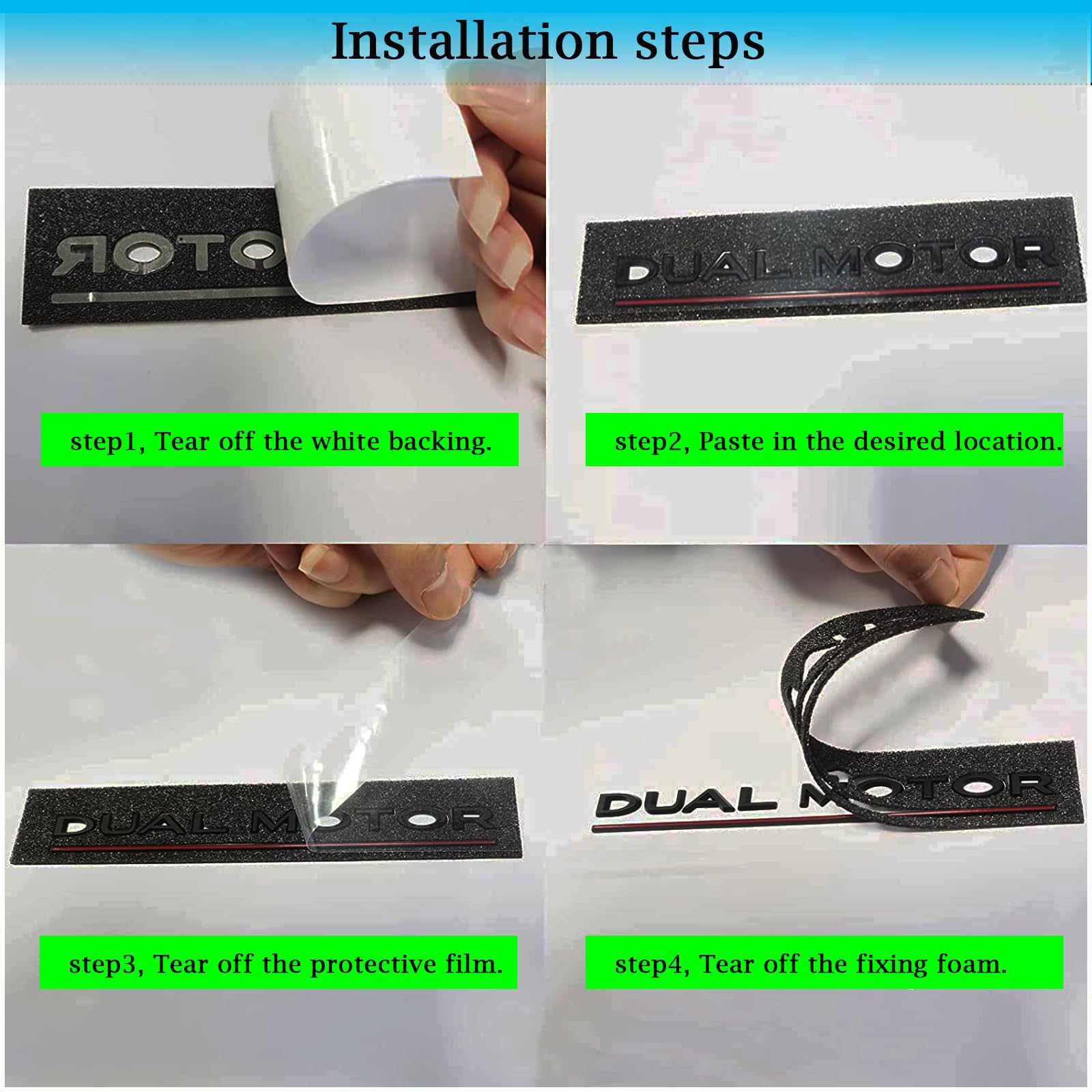 Yhcdsea Dual Motor Badge Emblem Sticker Plaid Decor Compatible For Model 3 Y X S Accessories (Matt Black-Black Line)