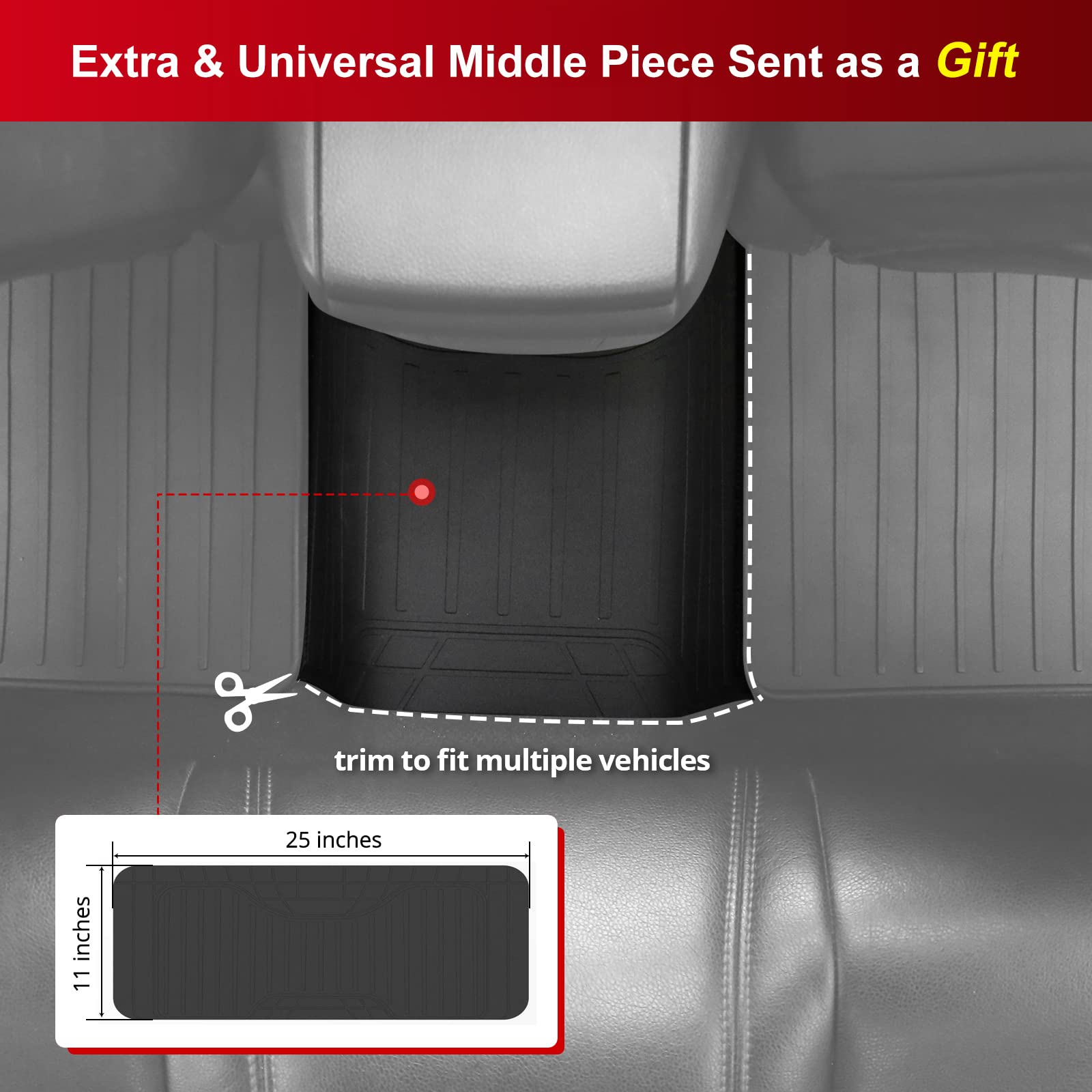 Ikon Motorsports, Floor Mats Compatible With 2013-2017 Honda Accord Sedan 4-Door, Latex Heavy Duty All Weather Season Car Auto F