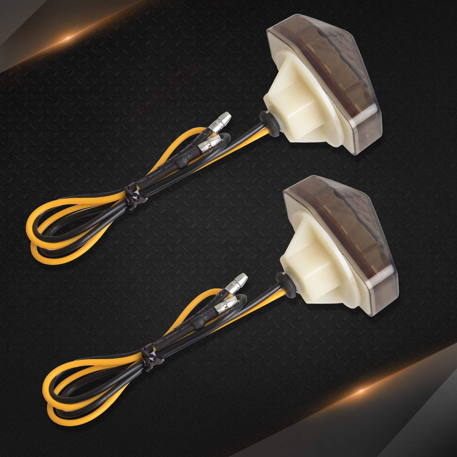 Nthreeauto 2Pcs Amber Flush Mount Led Turn Signal Lights Compatible With Suzuki Gsxr 600 750 1000, Sv 650/650 S 1000/1000 S, Ban