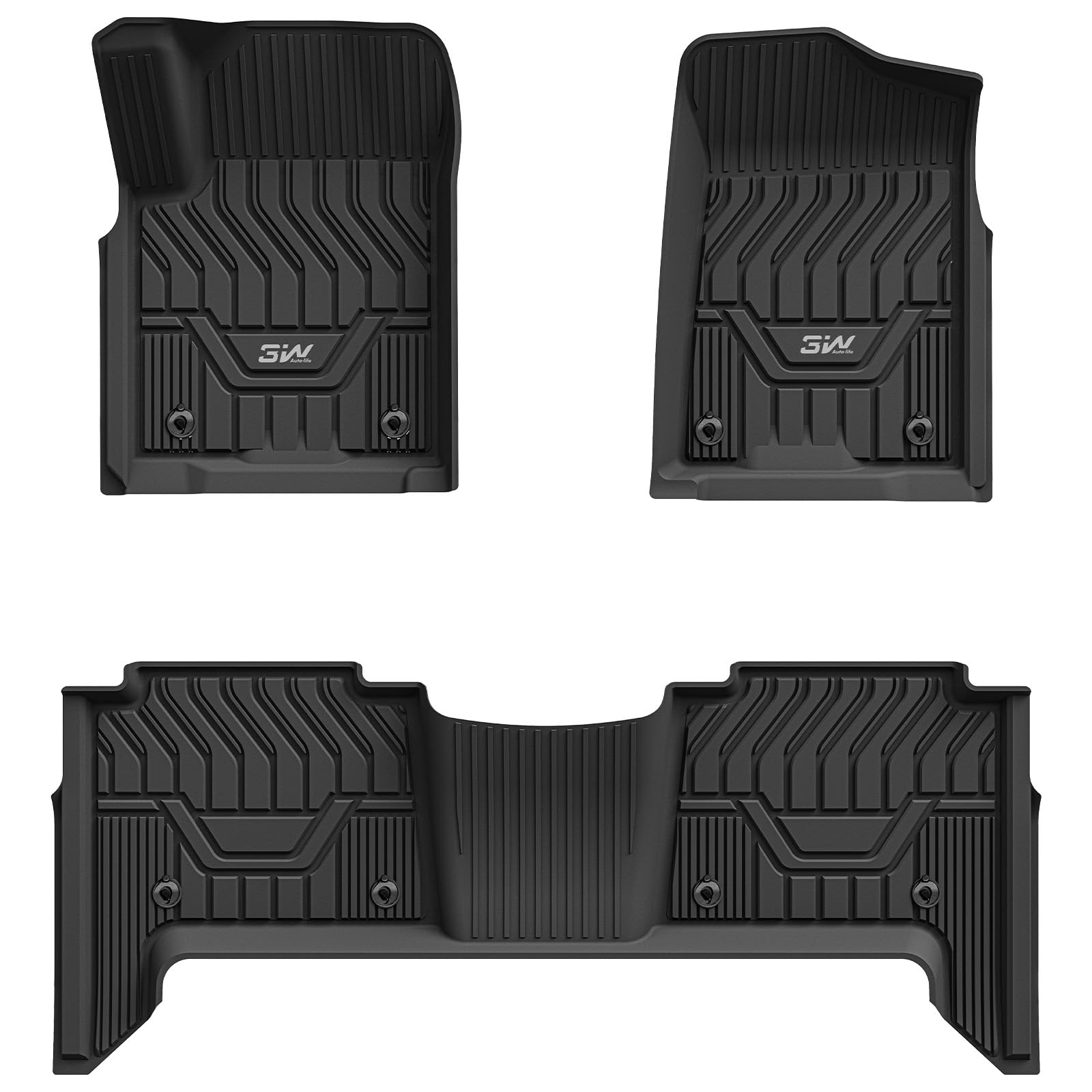 3W Floor Mats Fit For Nissan Armada 2017 2018 / Infiniti Qx80 2014-2018 / Infiniti Qx56 2011-2013, All Weather Tpe Custom Fit Ca