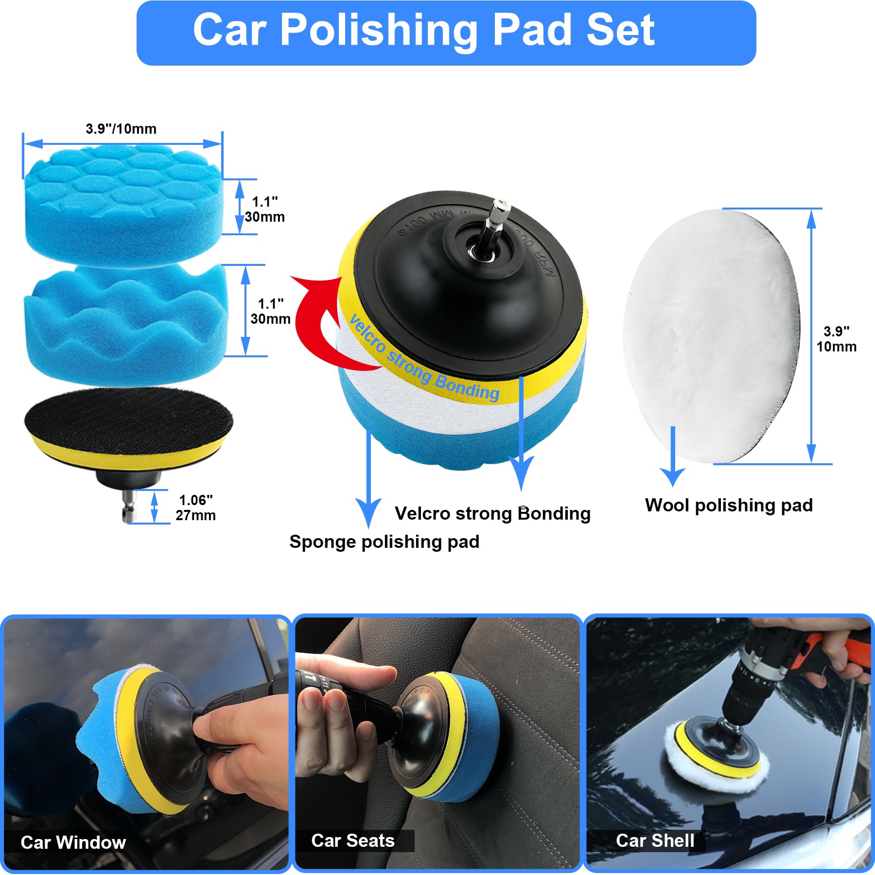 27Pcs Car Wash Cleaning Kit With Foam Gun, Car Detailing Kit, Auto Detail Supplies Tools With Wheel Drill Brush Set, Car Polishi