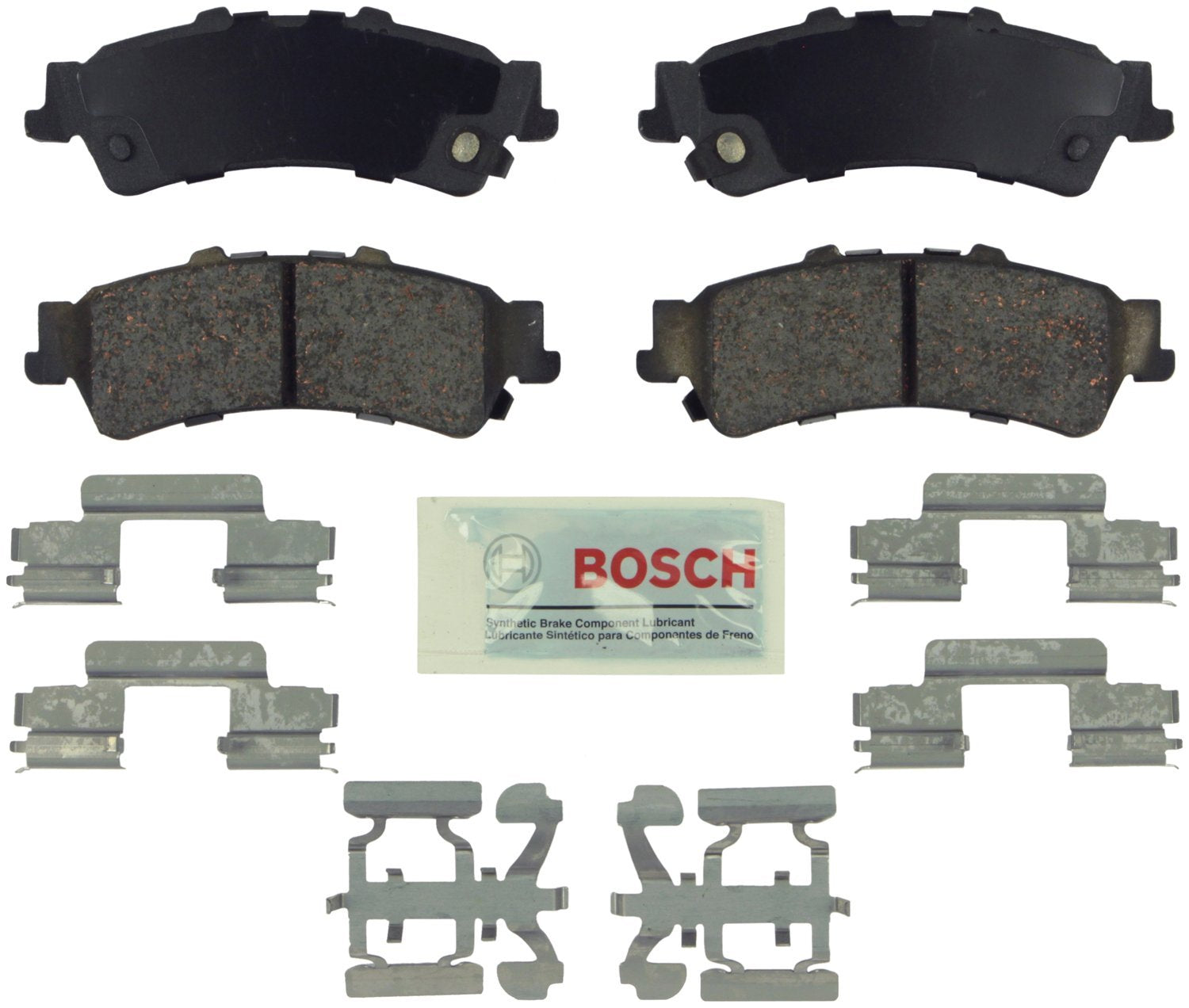 Bosch Be792H Blue Ceramic Disc Brake Pad Set With Hardware - Compatible With Select Cadillac Escalade; Chevrolet Astro, Silverad