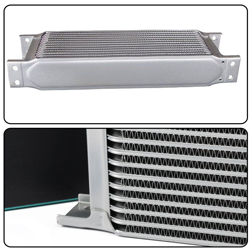 G-PLUS 25 Row AN10 Engine Transmission Oil Cooler Kit + Oil Cooler Sandwich Plate English Style Replacement For BILLET LS1 LS2 L