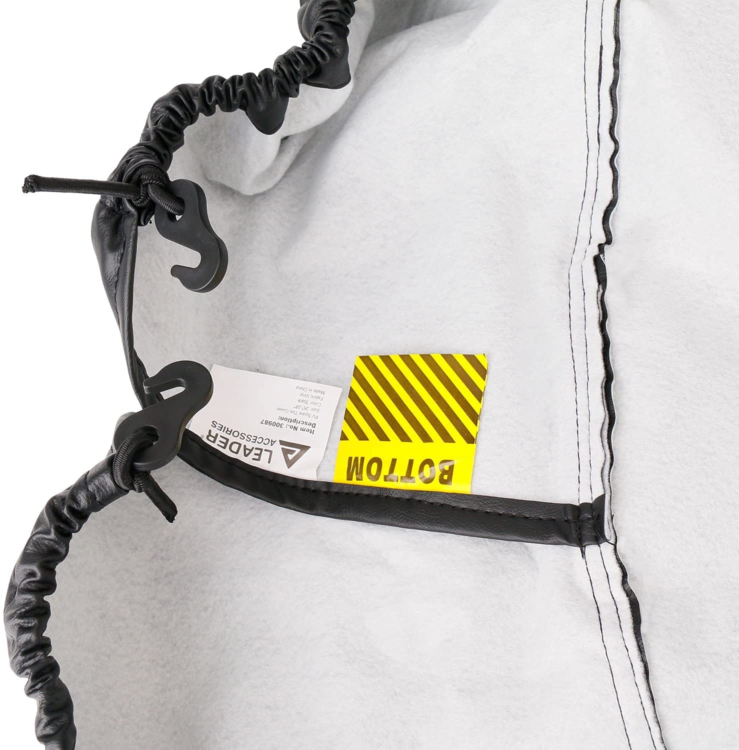 Leader Accessories Universal Spare Tire Cover With Buckle Strap Waterproof For Jeep, Trailer, Rv, Truck And All Car Wheel (Black