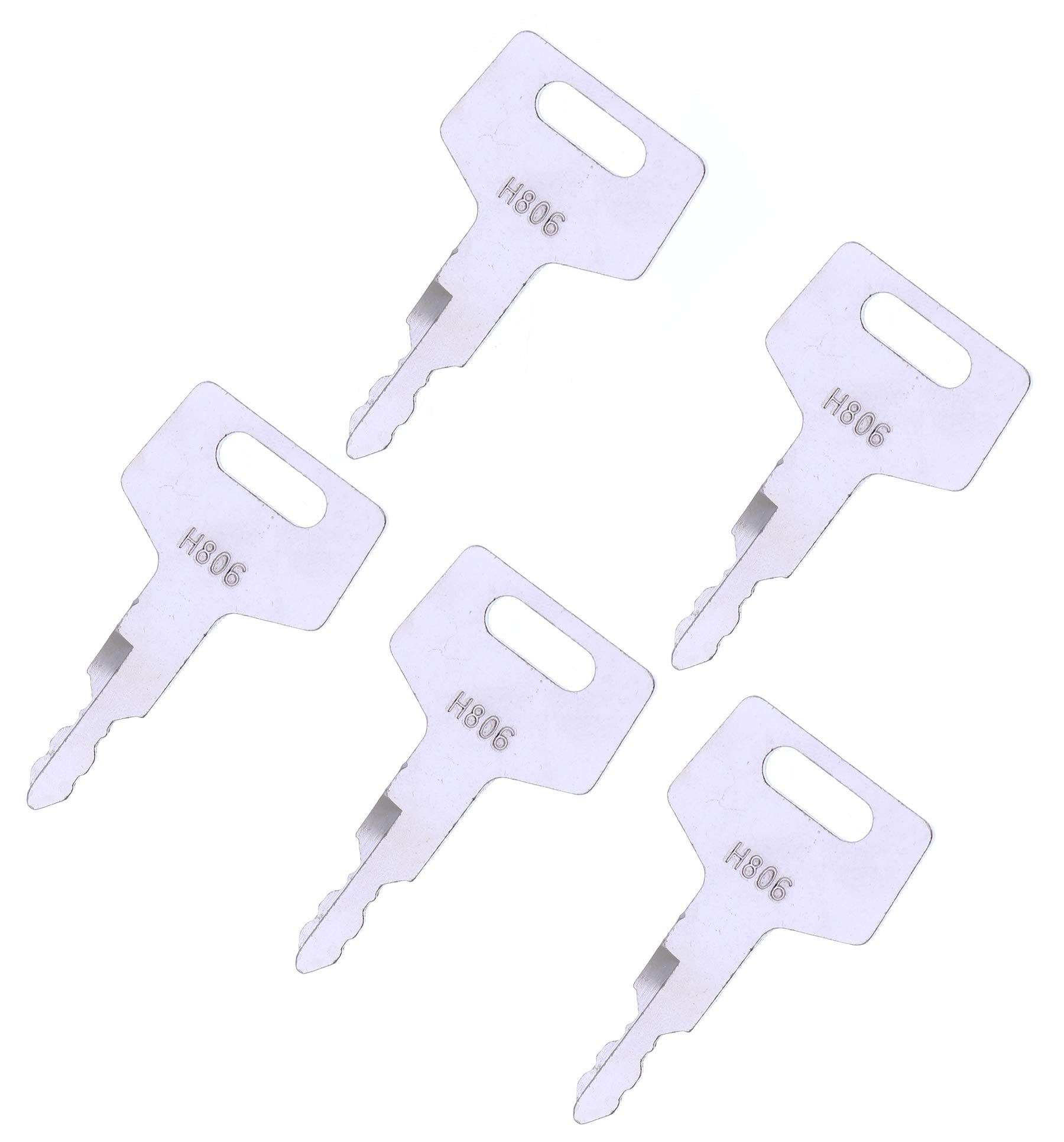 YIQI 5 Ignition Keys H806 Heavy Equipment Keys for Takeuchi Hitachi Gehl New Holland Case 17001-00019