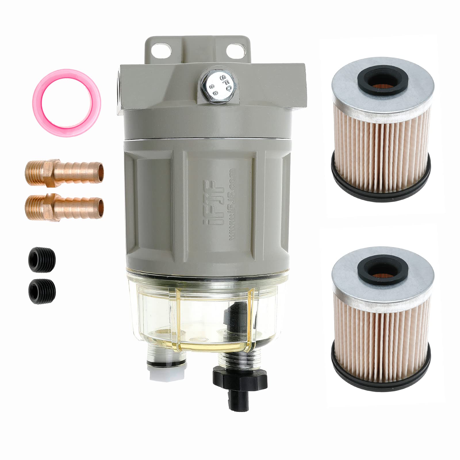 Ifjf R12H (R12T Upgrade) Fuel Water Separator Marine Complete Combo - Replaces S3240 120At Npt Zg1/4-19 Automotive Replacement S