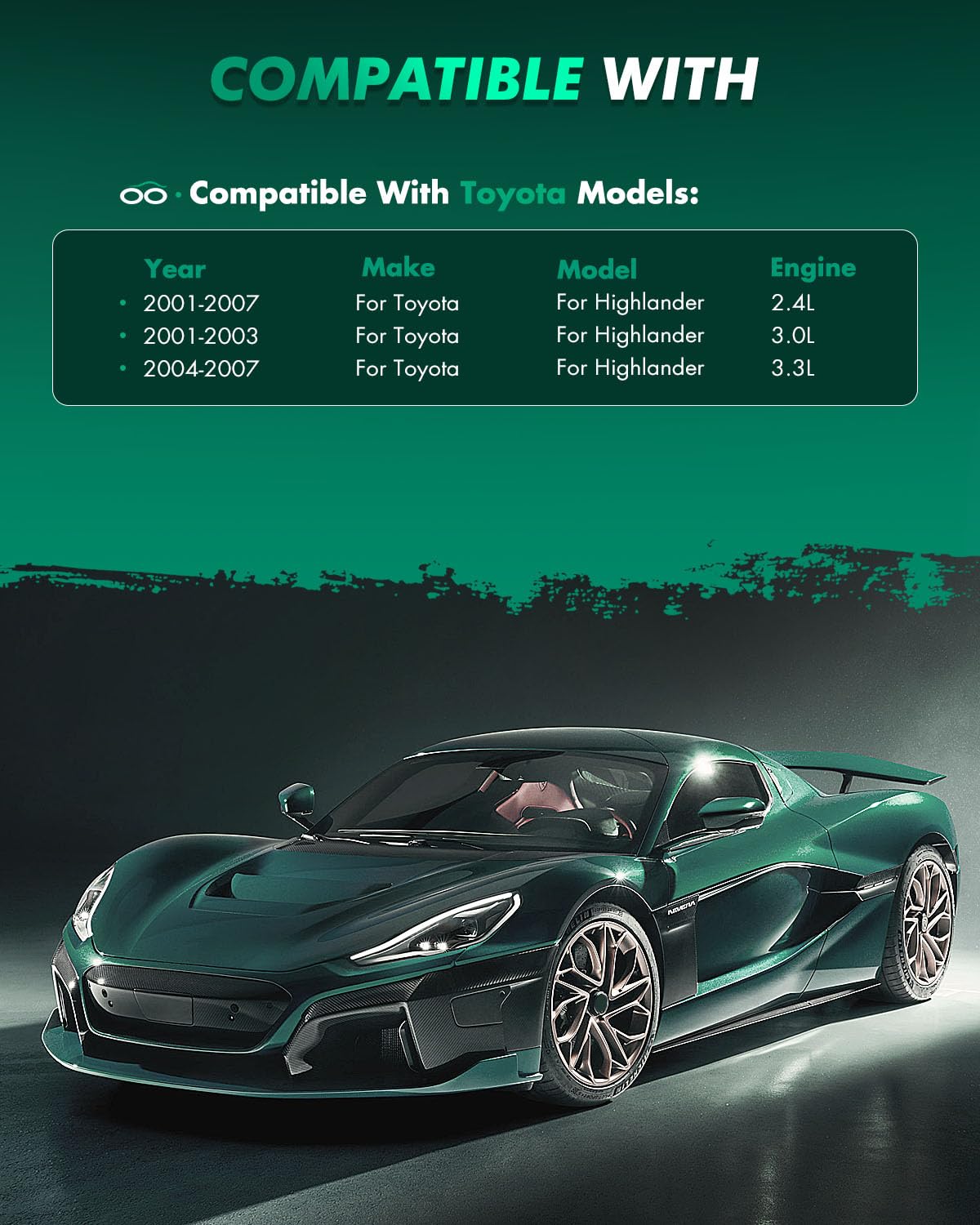 Scitoo D884 Front Semi-Metal Brake Pads Sets Fit For Toyota For Highlander 2001-2007