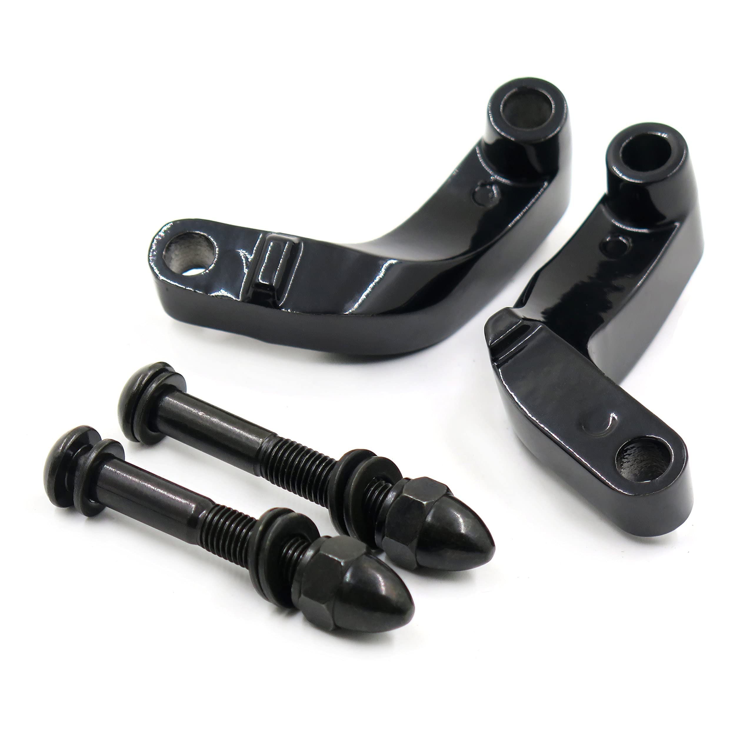 Smt- Black Aluminum Alloy Mirrors Mount Adapter Compatible With Harley Fat Bob Softail Dyna Cvo Softail Low Rider Motorcycle [P/N: Mt387-Bk] [B00Rnivmyk]