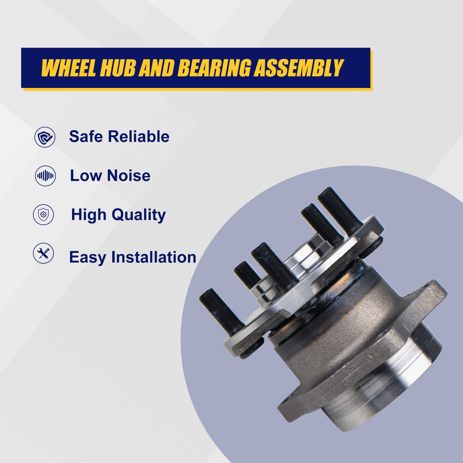 Kusatec 512401 2Pcs Rear Wheel Bearing And Hub Assembly 2Pcs Compatible With Scion Fr-S, Subaru Brz, Subaru Forester Legacy Outback Wrx, 5 Lug