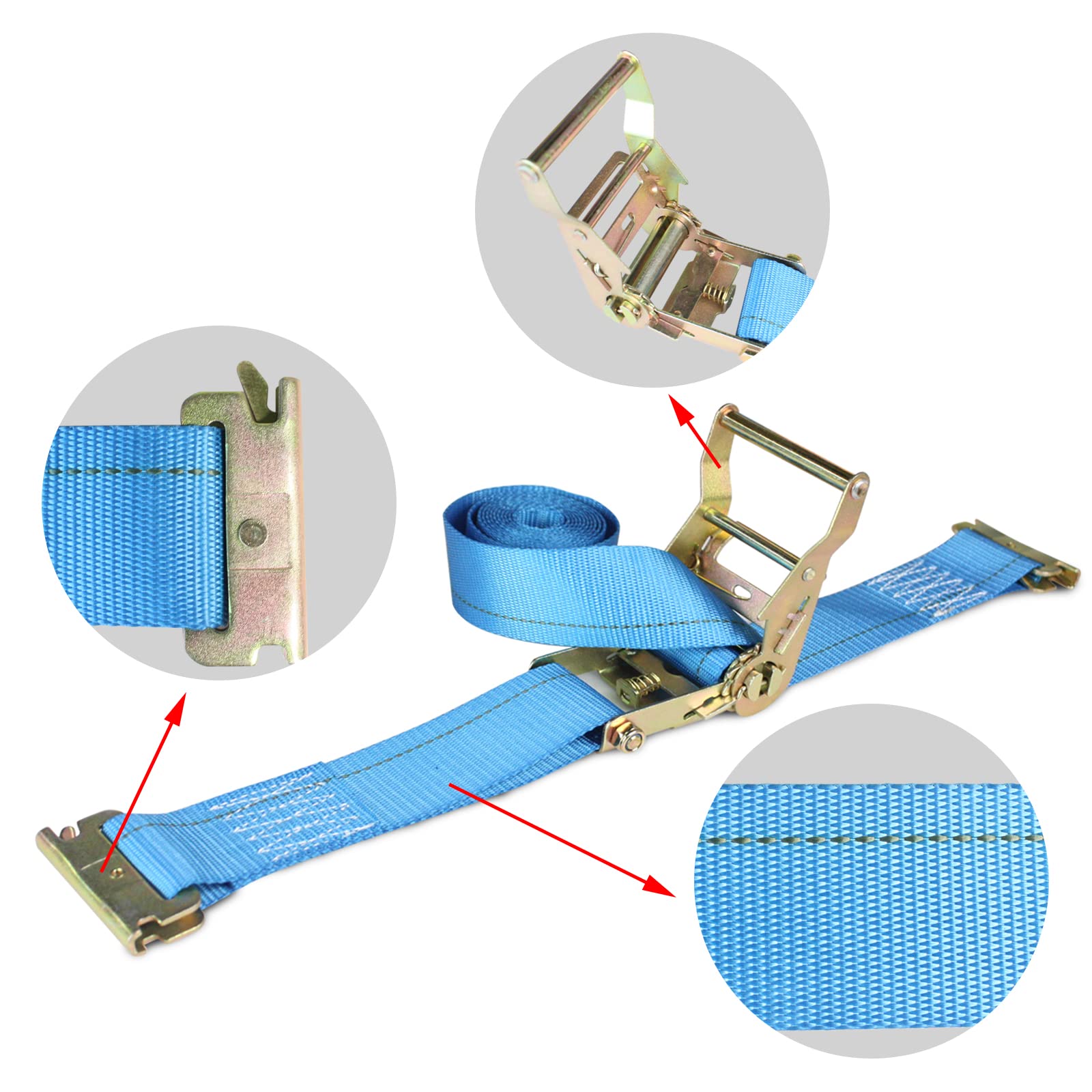 ANLU LOAD Wheel Chock Tie Down Kit,Wheel Tie Down Straps,E Track Tie Down System for ATV,Utv,Construction Equipment&Small Tracto