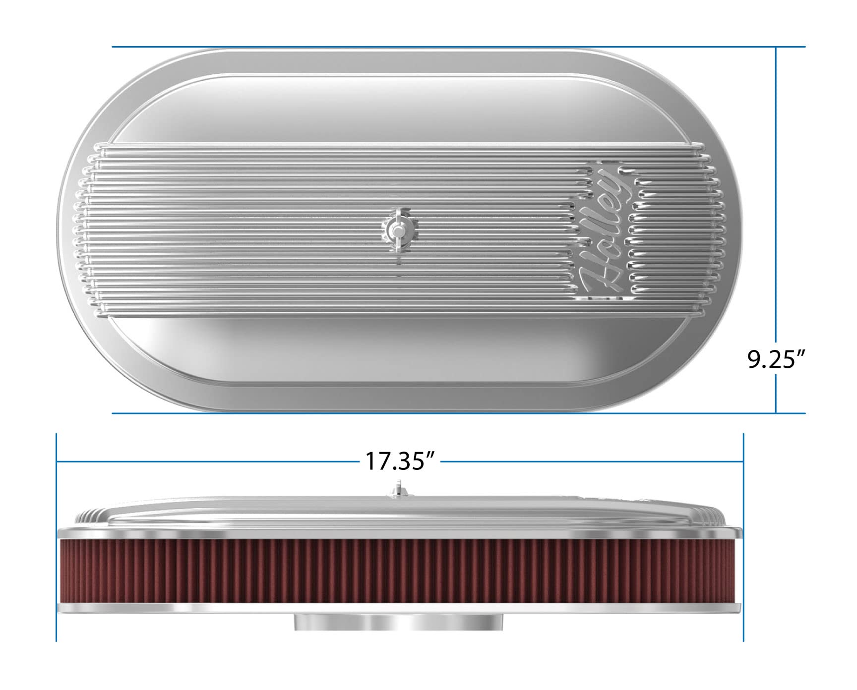 Holley 120-401: Oval Air Cleaner, Finned