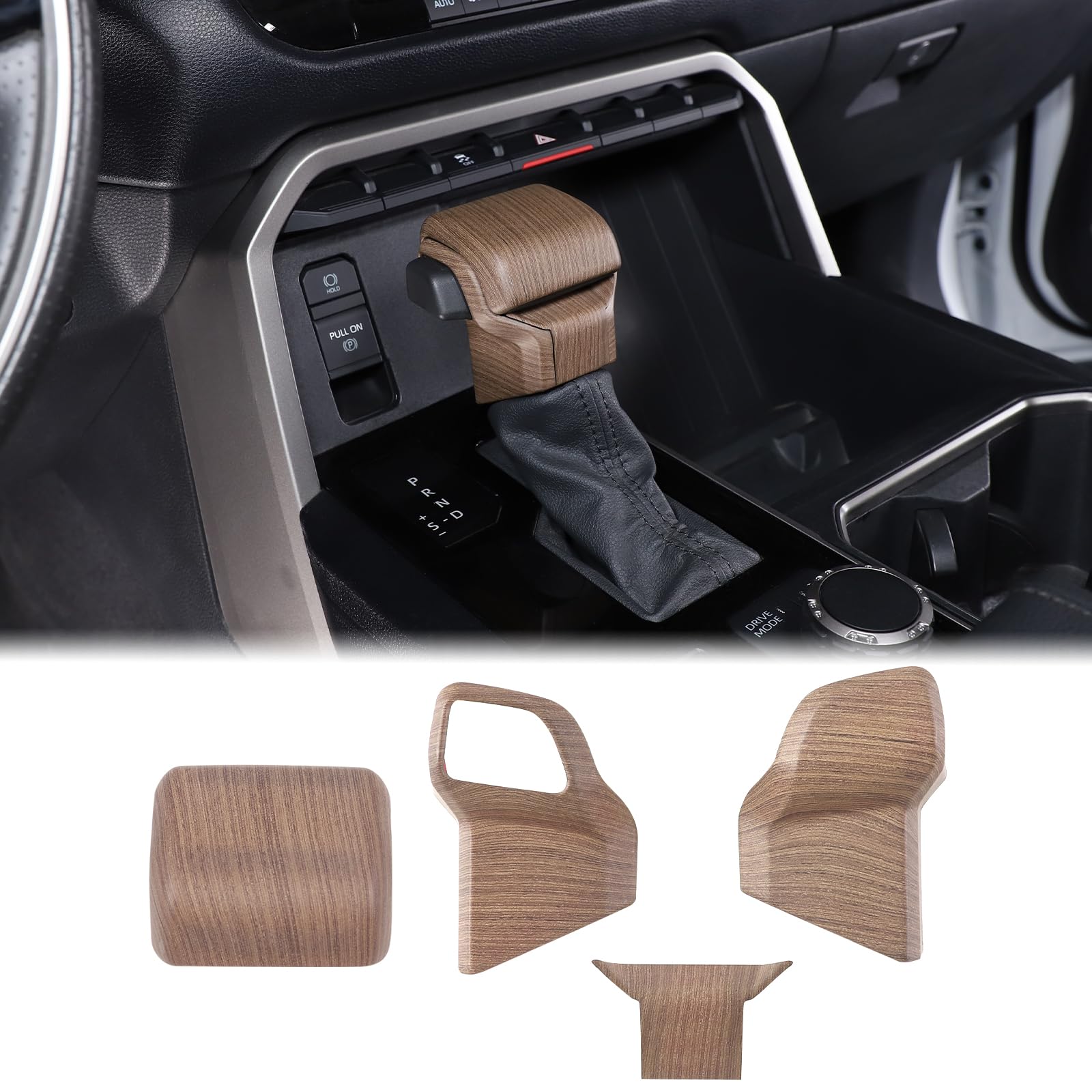 Aunginsy Gear Shifter Head Trim Cover Kit Compatible With Toyota Tundra/Sequoia 2022-2025 Tacoma 2024+ Center Console Gear Shift