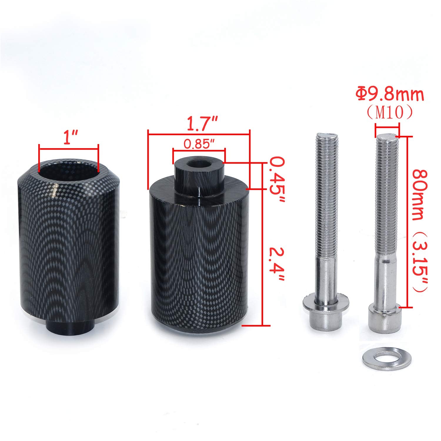 Httmt Mt219-011- Frame Slider Compatible With 2004 2005 2006 2007 2008 2009 2010 2011 2012 Fz6 Fz6S 600 N