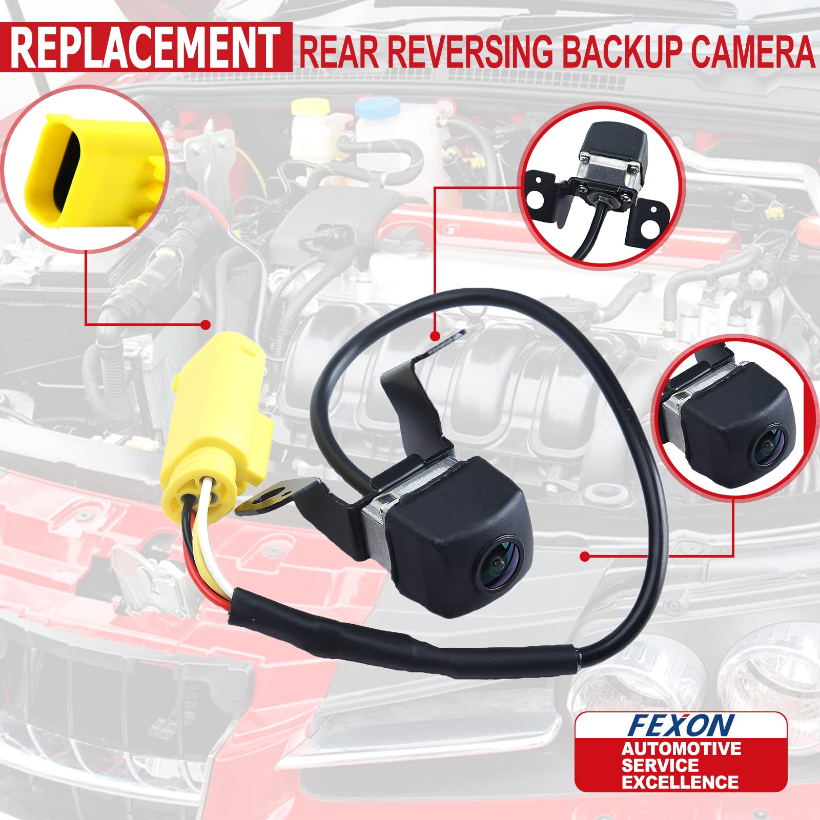 Rear View Backup Camera Compatible With Kia Sorento 2014 2015 Replaces 95760-2P600 95760-2P600Fff